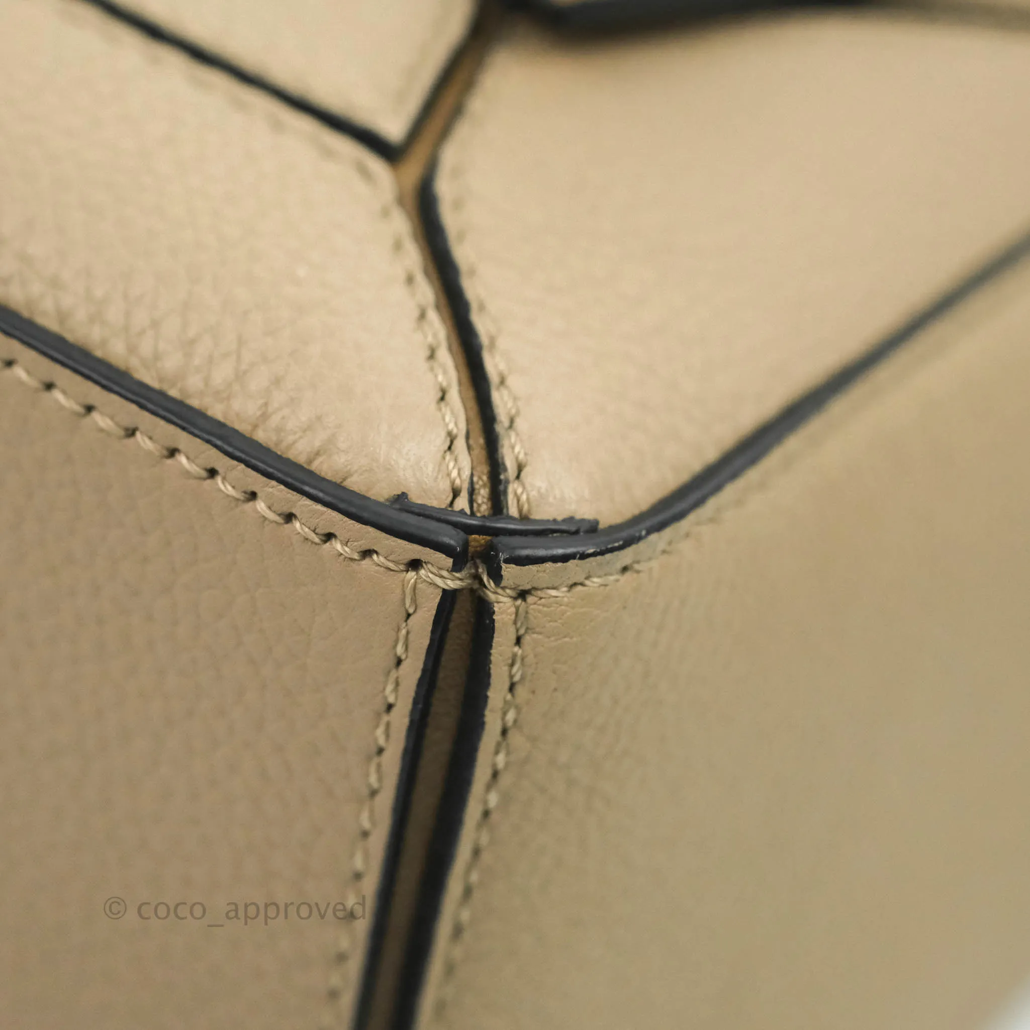 Loewe Small Puzzle Bag Sand Mink Grained Calfskin