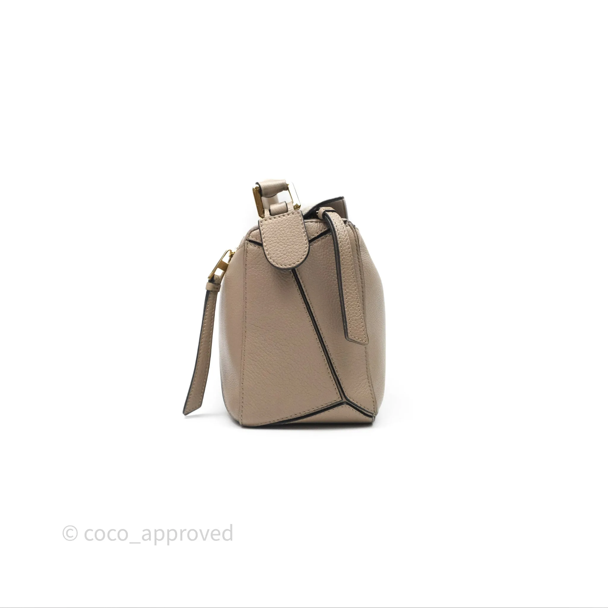 Loewe Small Puzzle Bag Sand Mink Grained Calfskin