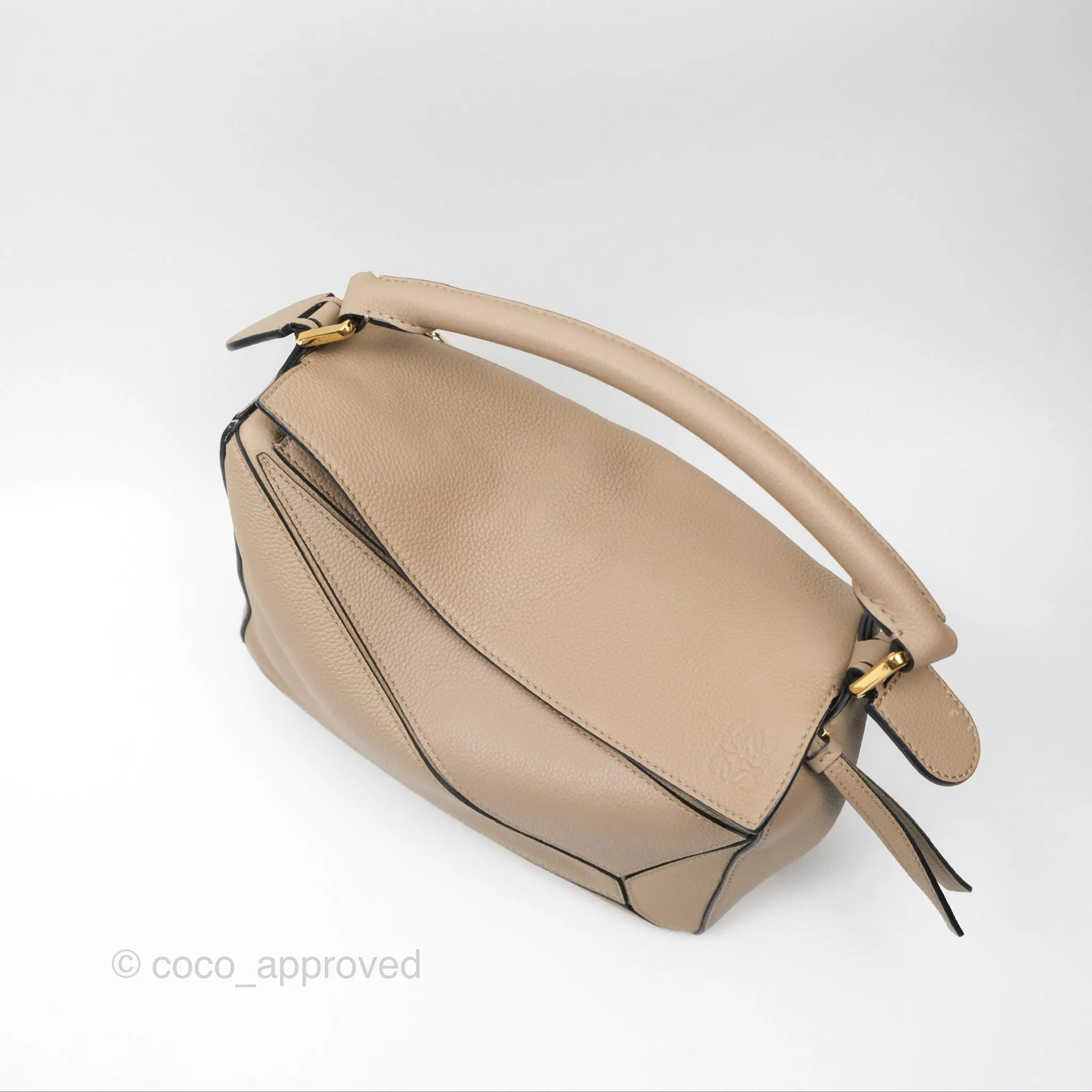 Loewe Small Puzzle Bag Sand Mink Grained Calfskin