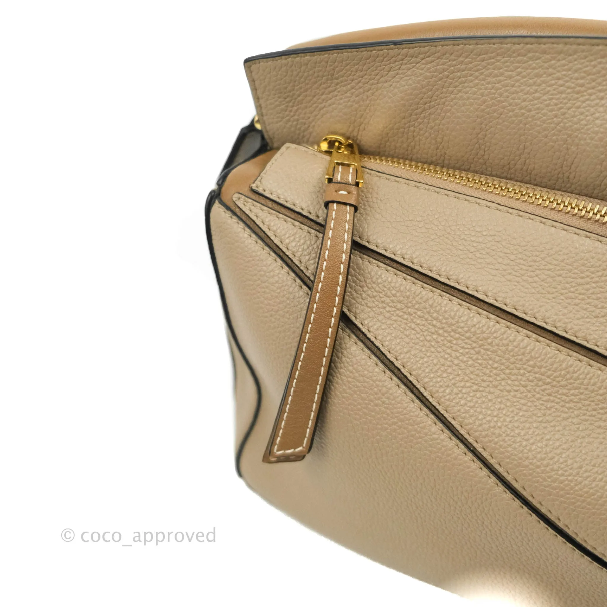 Loewe Small Puzzle Bag Sand Mink Grained Calfskin