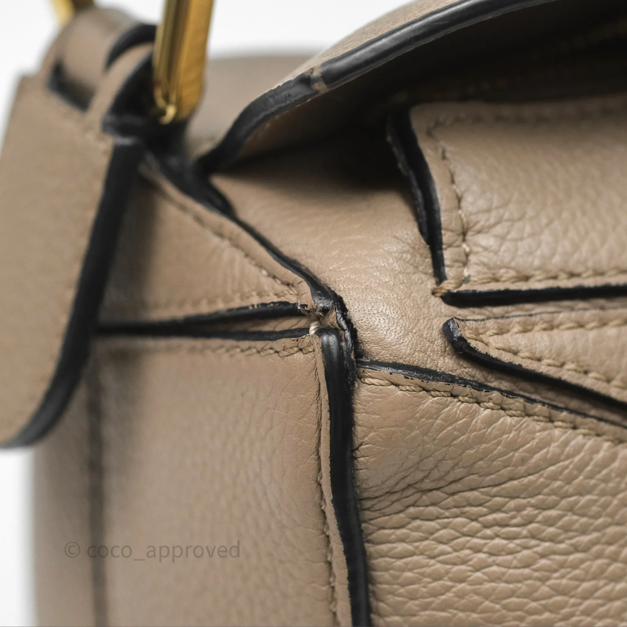 Loewe Small Puzzle Bag Sand Mink Grained Calfskin