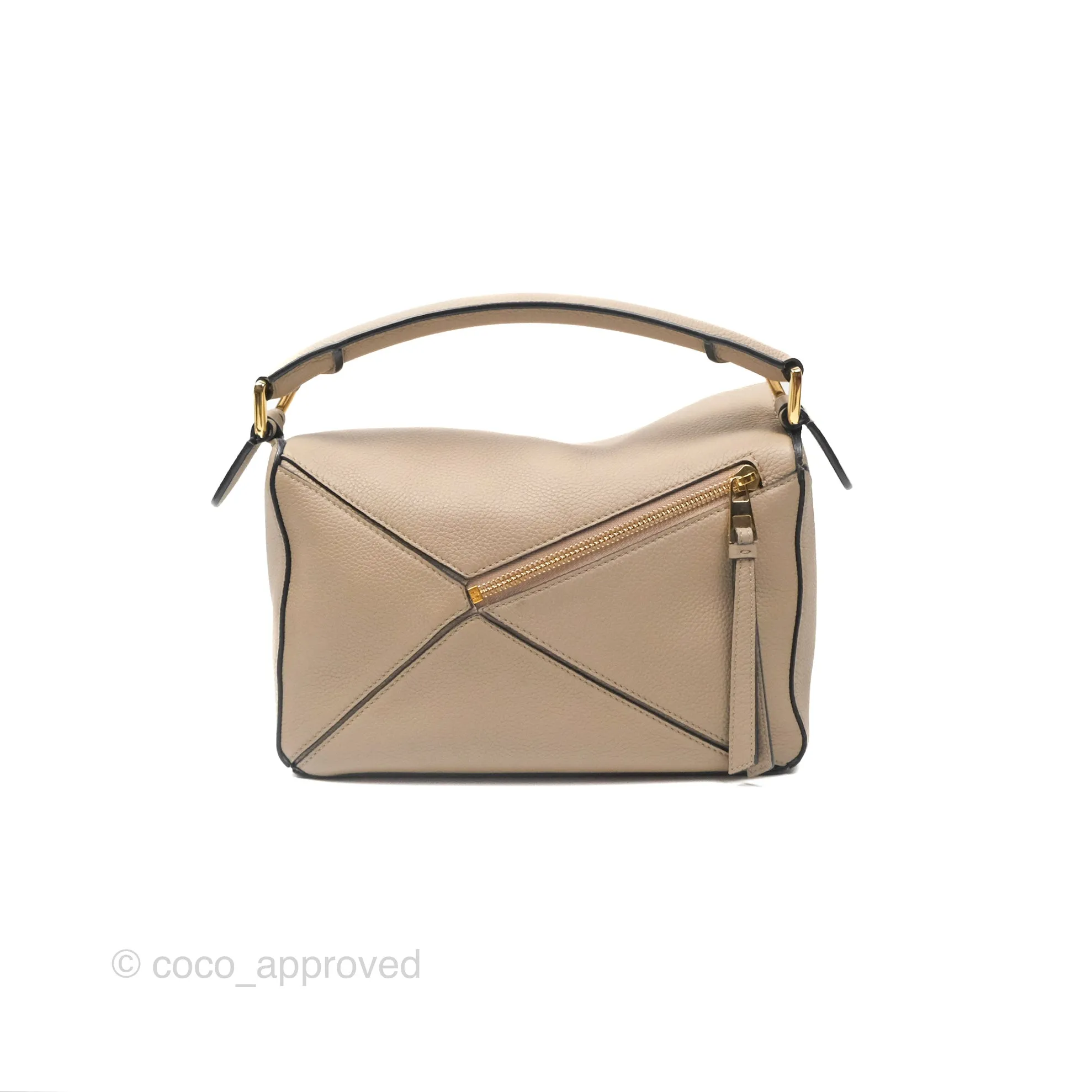 Loewe Small Puzzle Bag Sand Mink Grained Calfskin