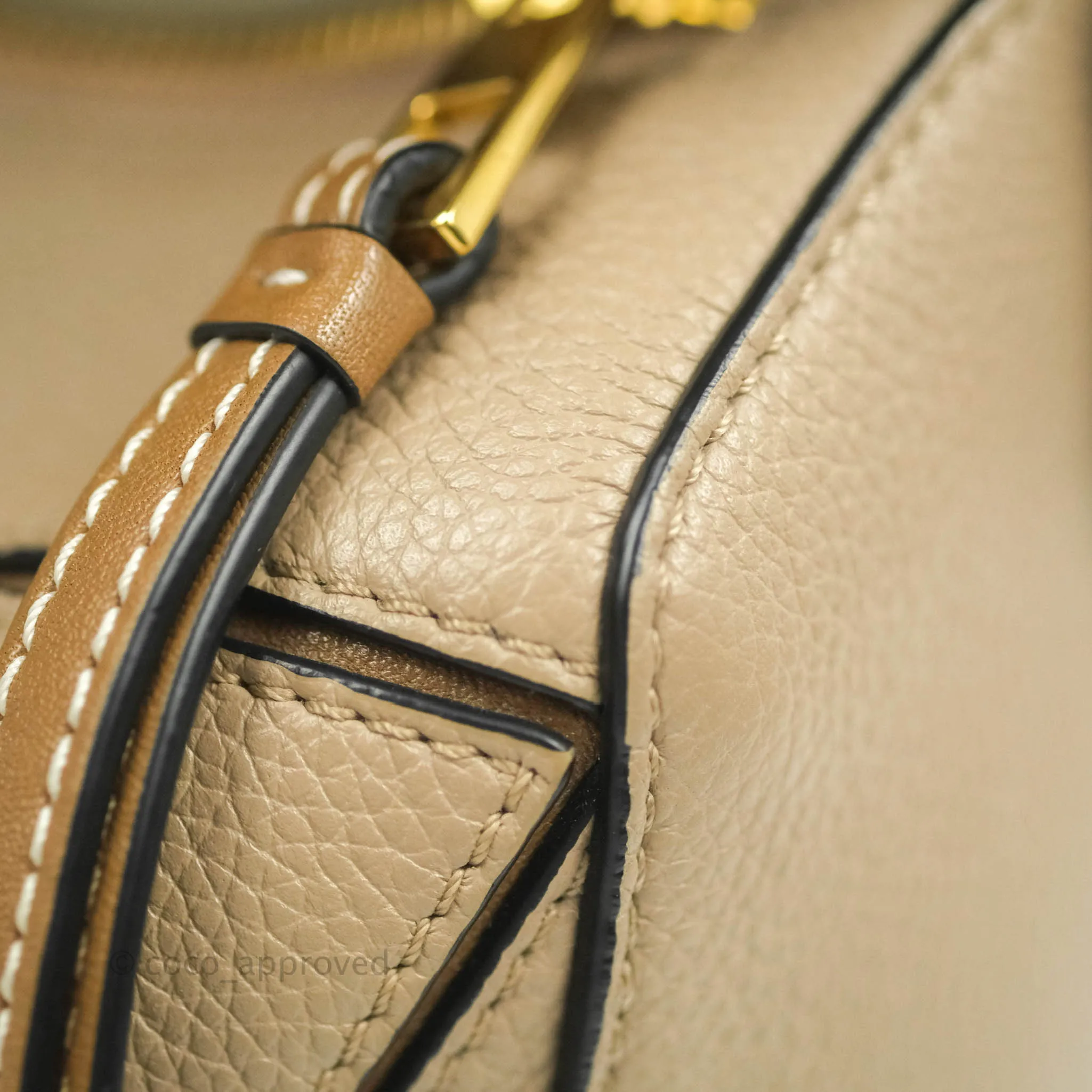 Loewe Small Puzzle Bag Sand Mink Grained Calfskin