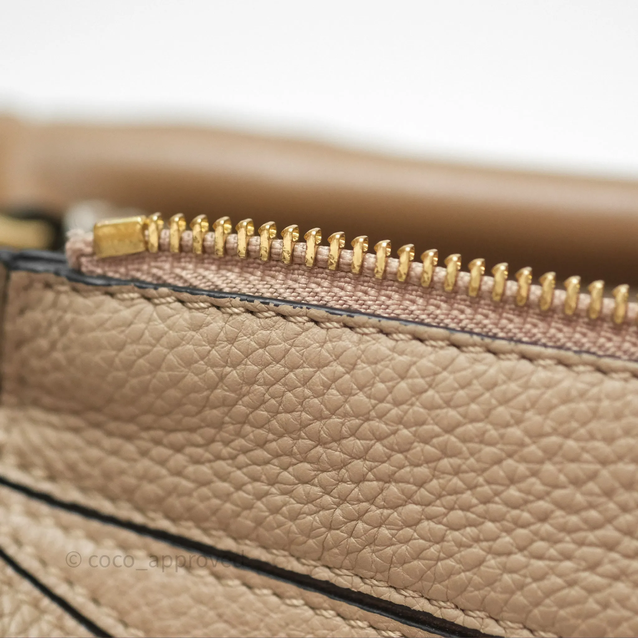 Loewe Small Puzzle Bag Sand Mink Grained Calfskin