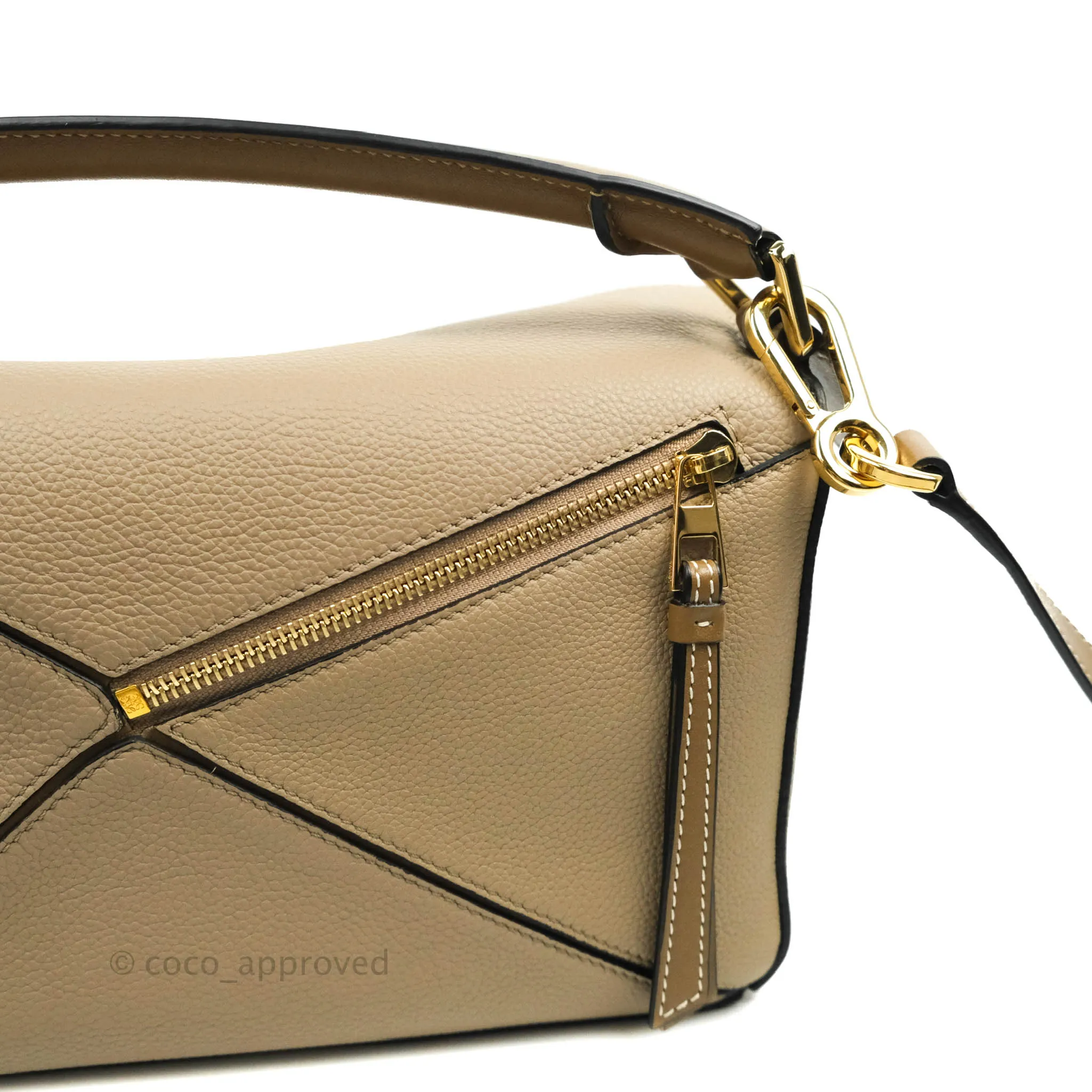 Loewe Small Puzzle Bag Sand Mink Grained Calfskin