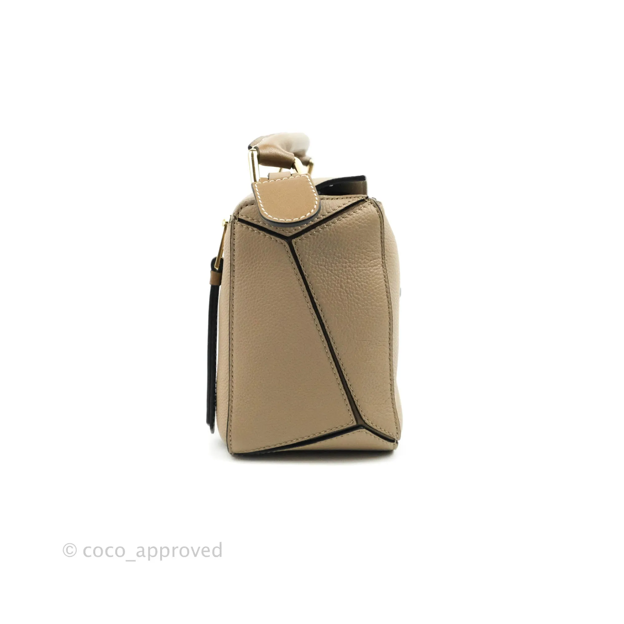 Loewe Small Puzzle Bag Sand Mink Grained Calfskin