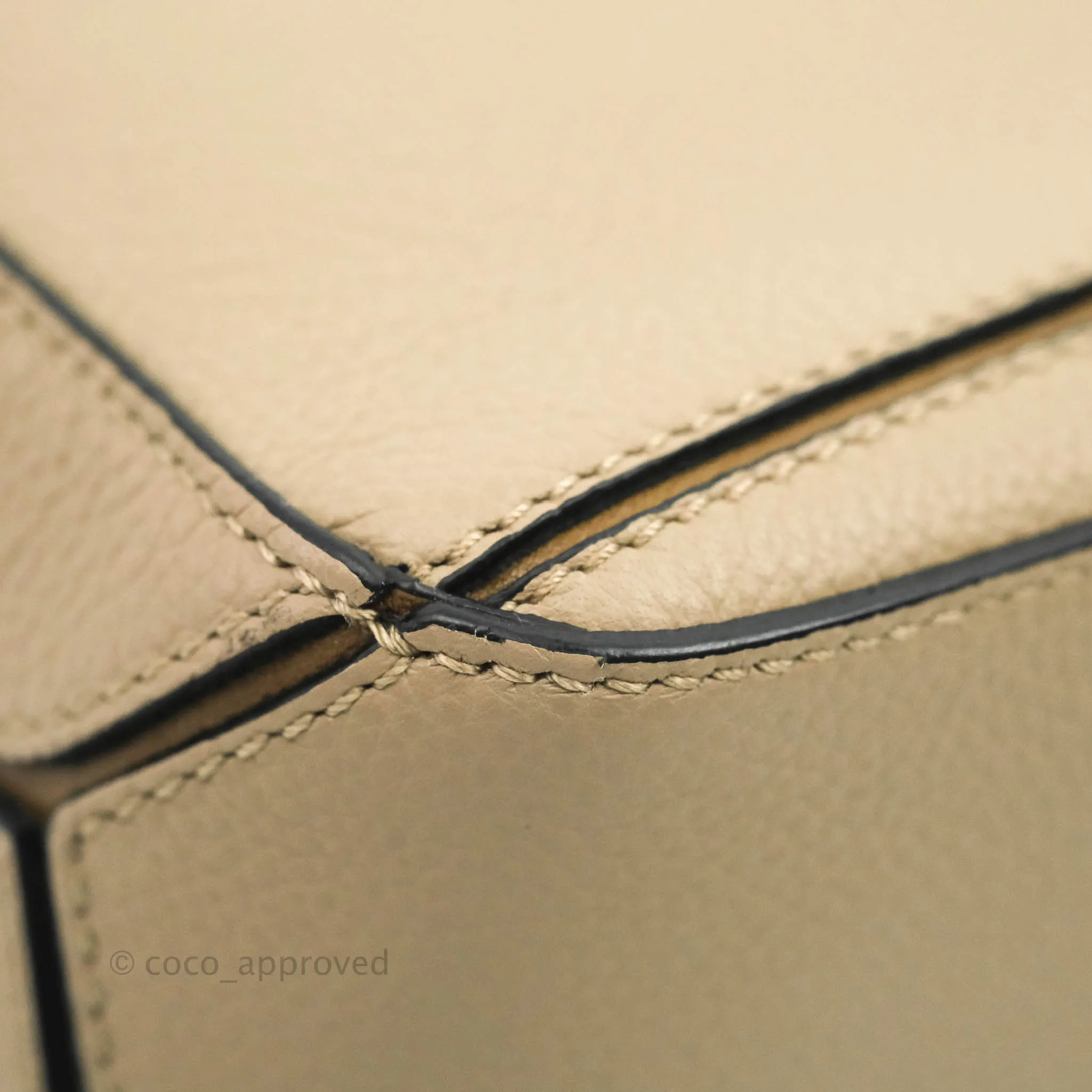 Loewe Small Puzzle Bag Sand Mink Grained Calfskin