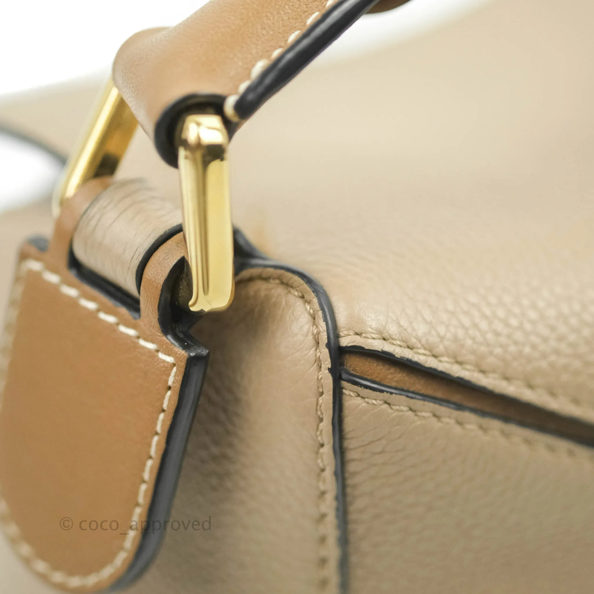Loewe Small Puzzle Bag Sand Mink Grained Calfskin