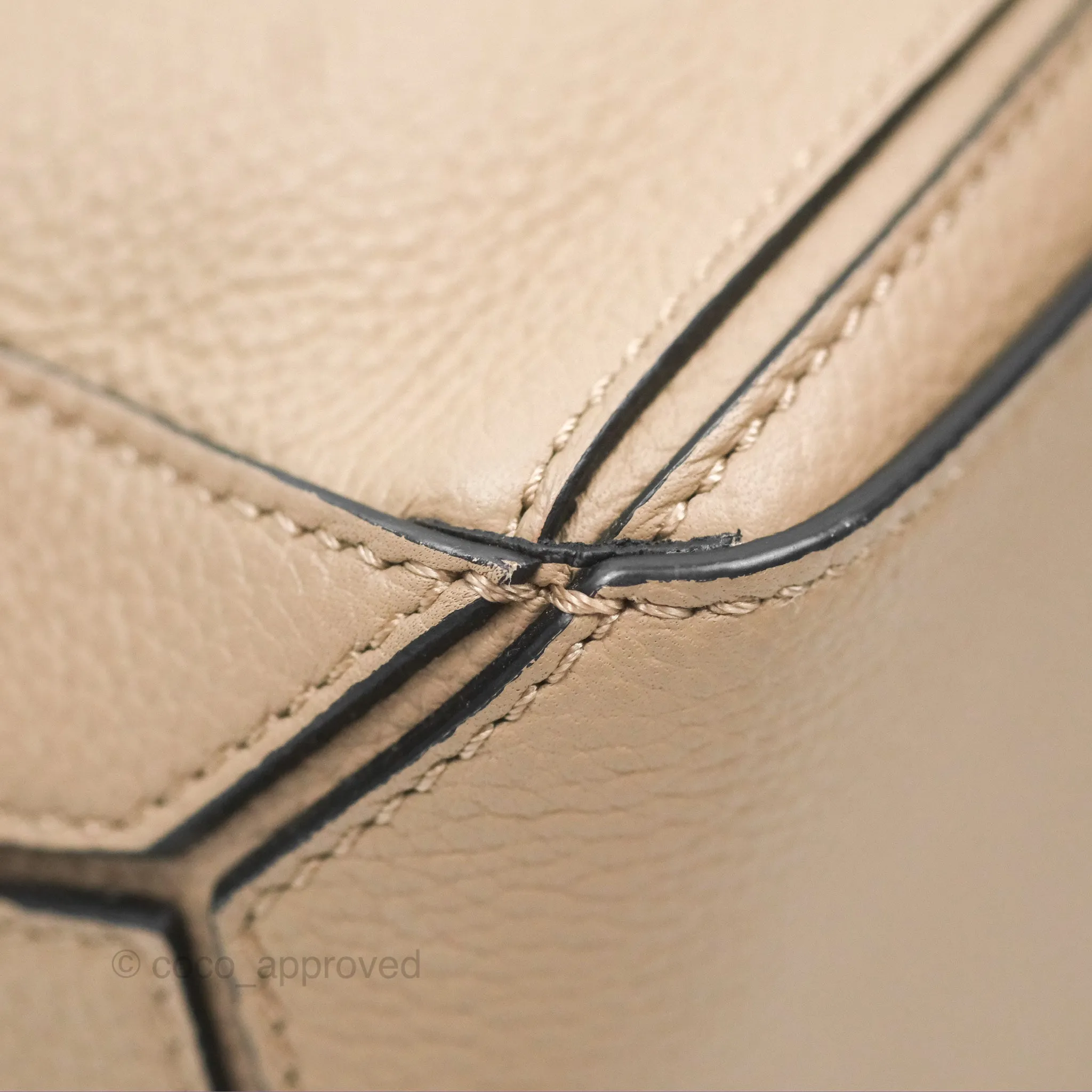 Loewe Small Puzzle Bag Sand Mink Grained Calfskin