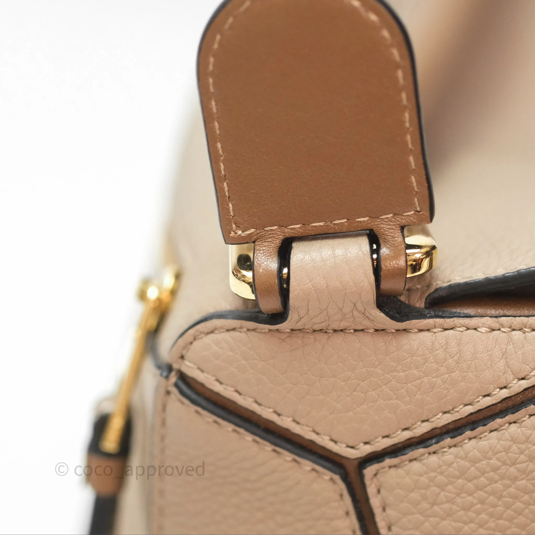 Loewe Small Puzzle Bag Sand Mink Grained Calfskin