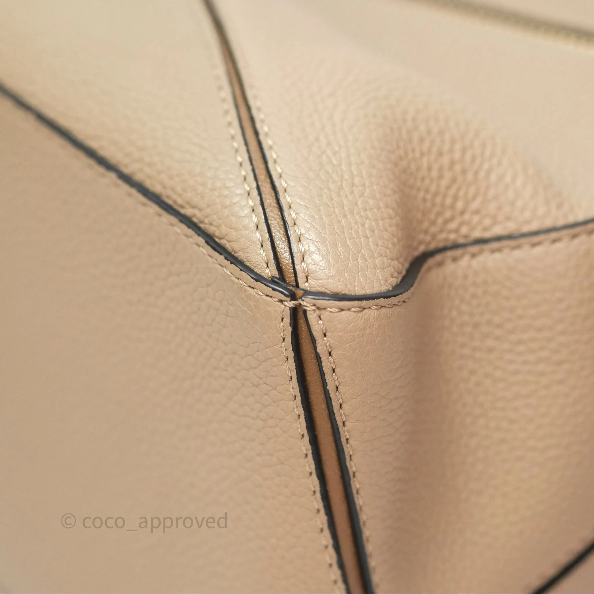 Loewe Small Puzzle Bag Sand Mink Grained Calfskin
