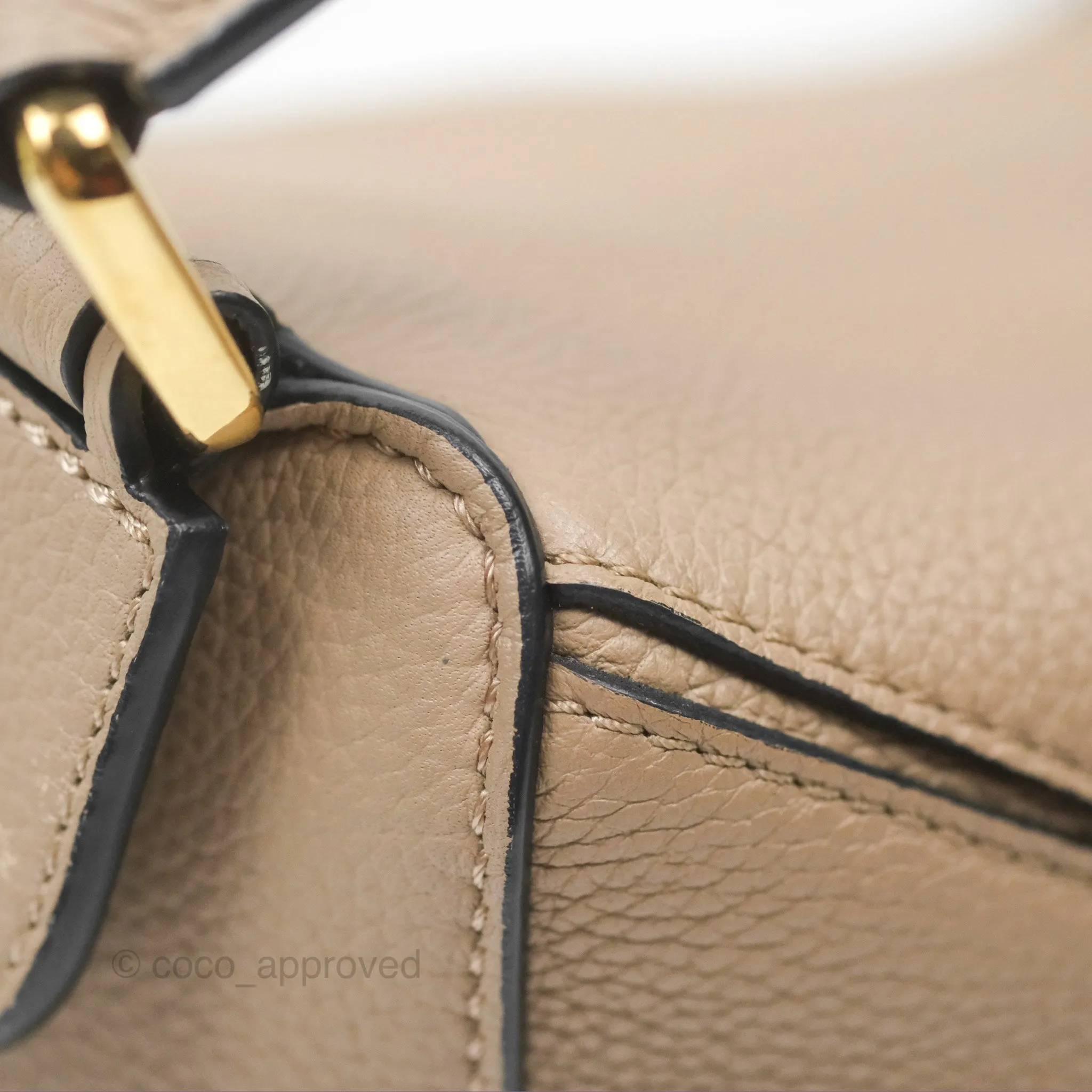 Loewe Small Puzzle Bag Sand Mink Grained Calfskin