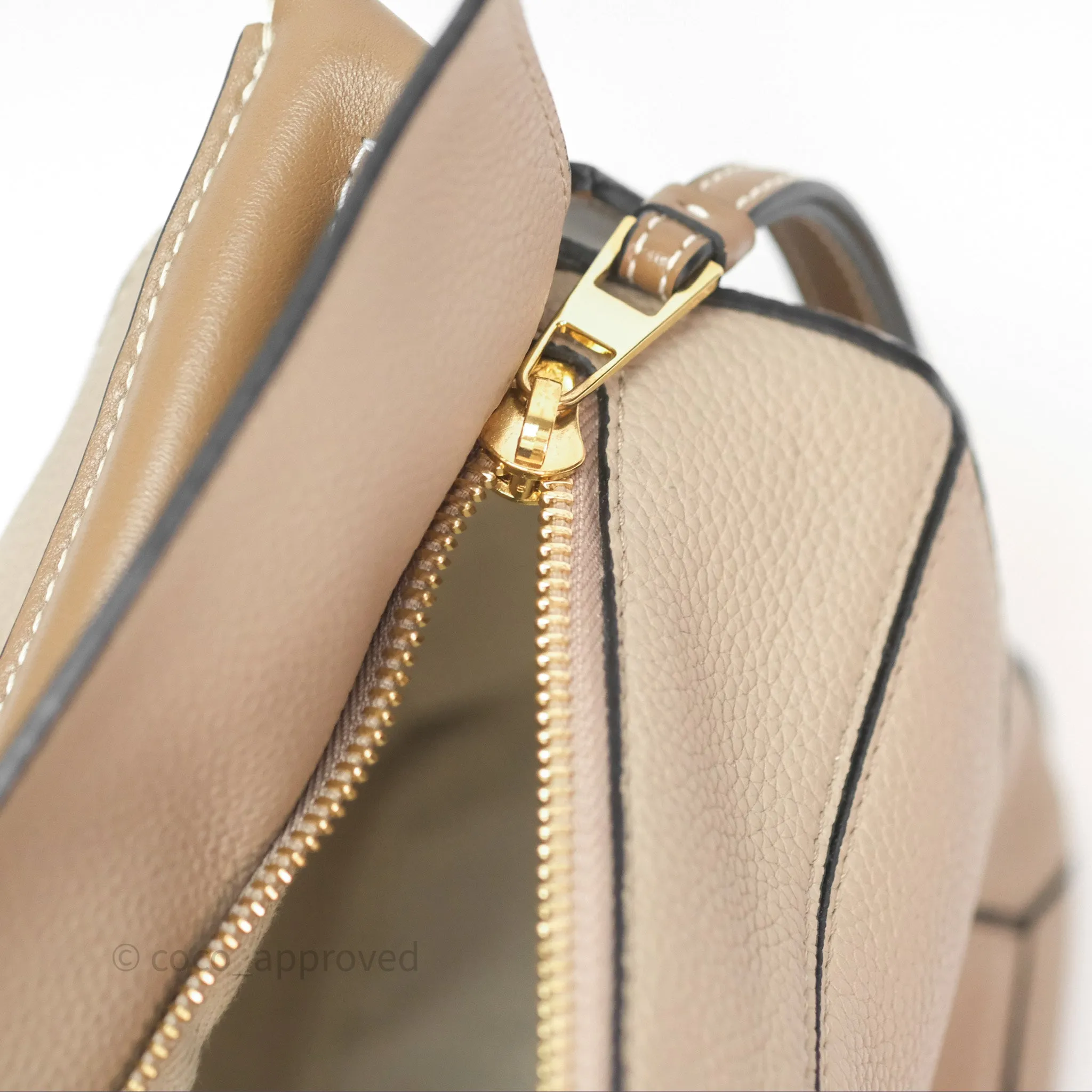 Loewe Small Puzzle Bag Sand Mink Grained Calfskin