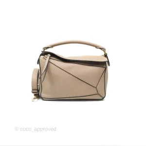 Loewe Small Puzzle Bag Sand Mink Grained Calfskin