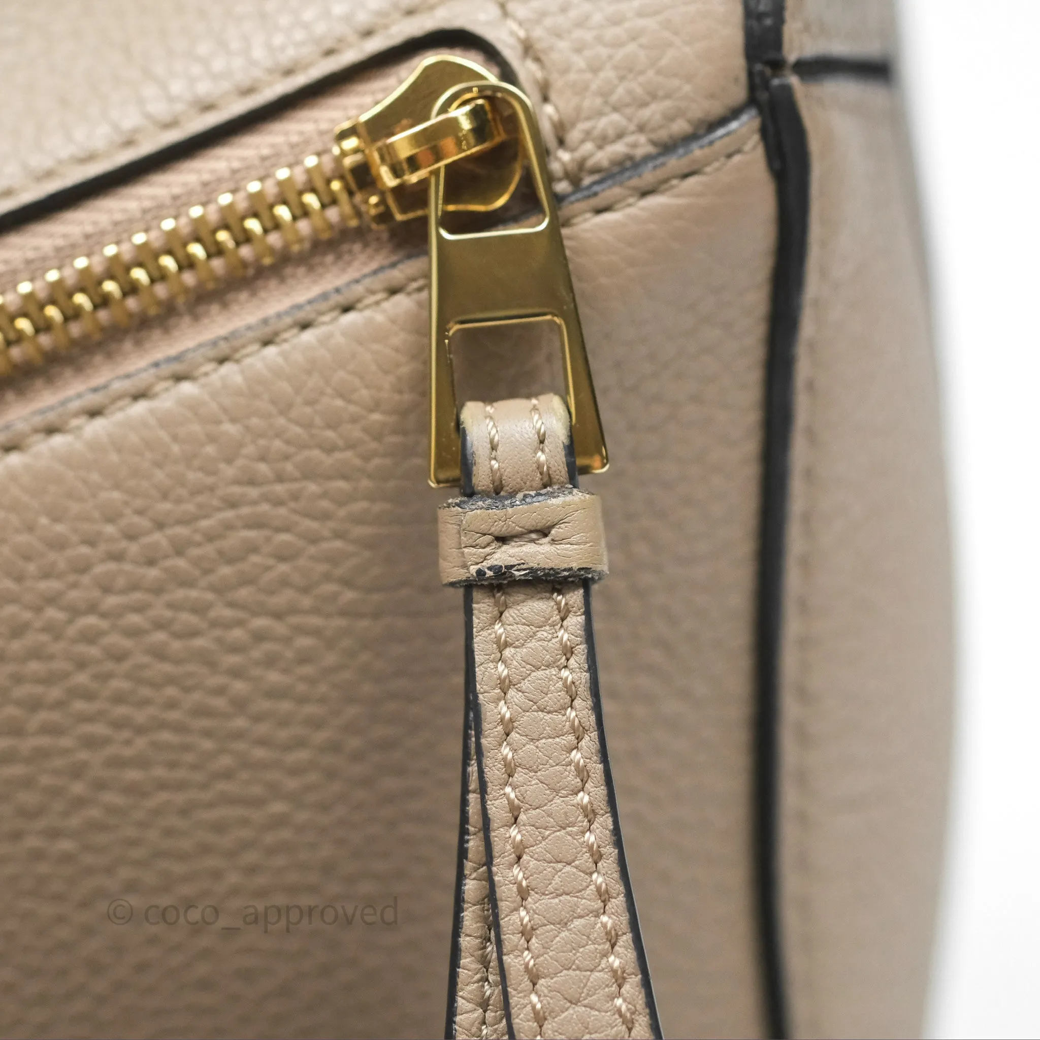 Loewe Small Puzzle Bag Sand Mink Grained Calfskin
