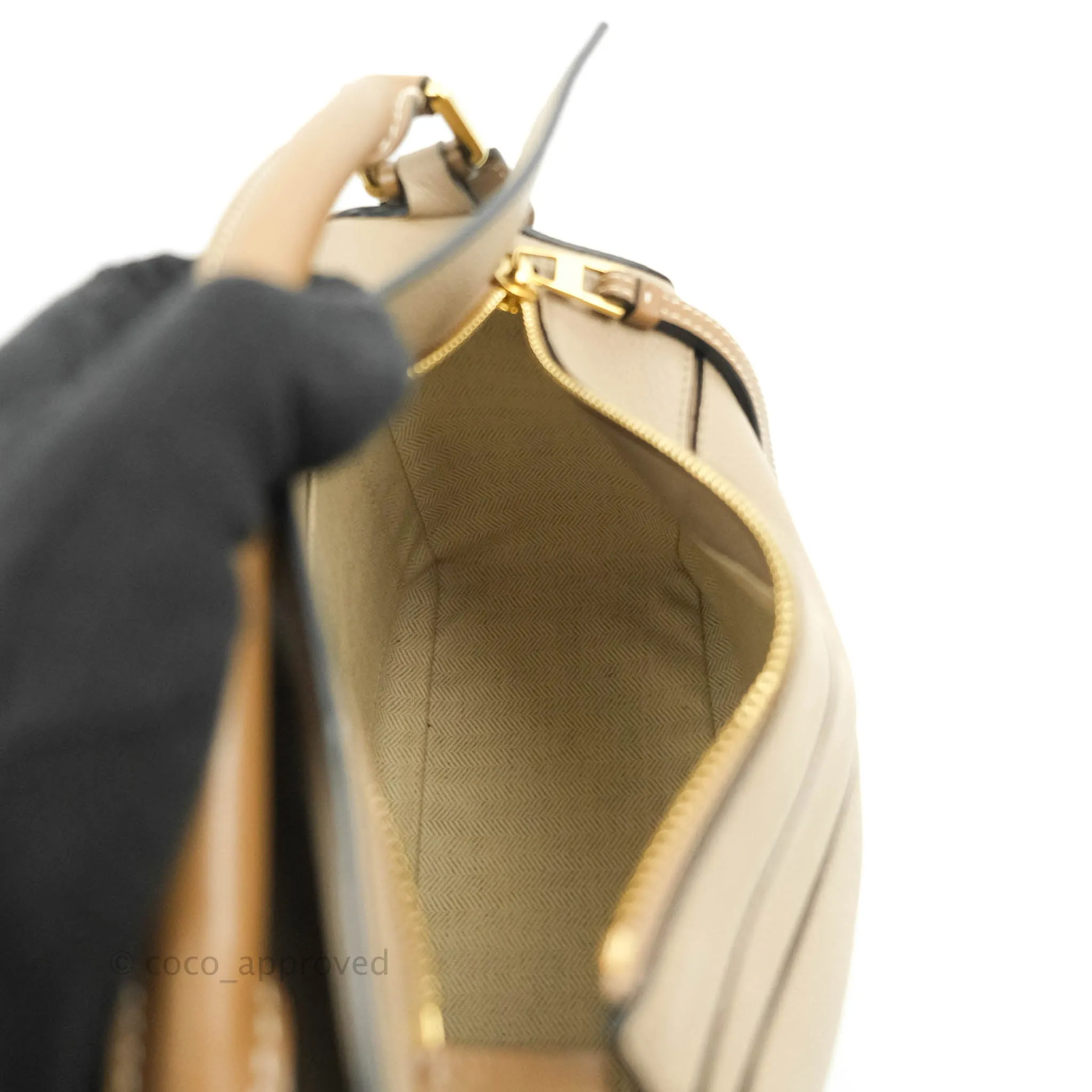 Loewe Small Puzzle Bag Sand Mink Grained Calfskin