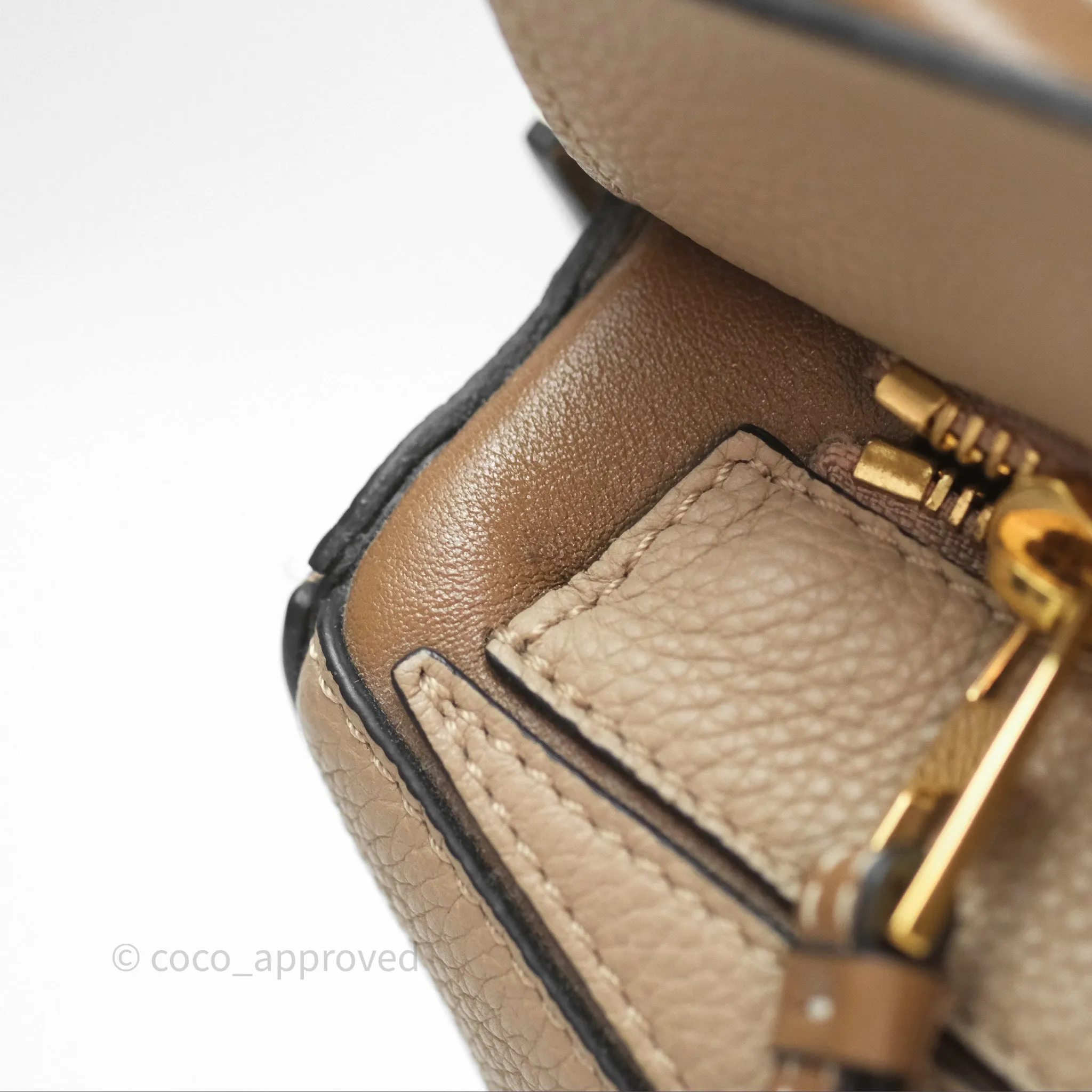 Loewe Small Puzzle Bag Sand Mink Grained Calfskin