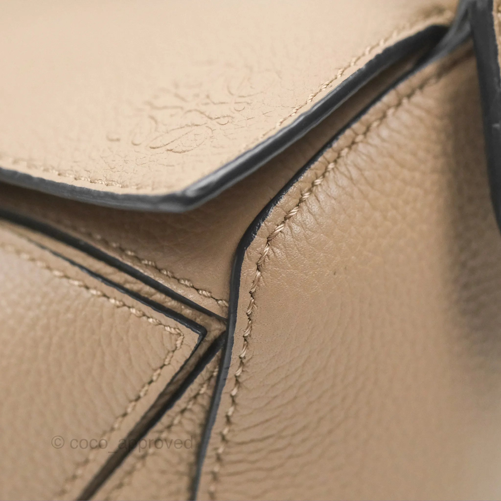 Loewe Small Puzzle Bag Sand Mink Grained Calfskin
