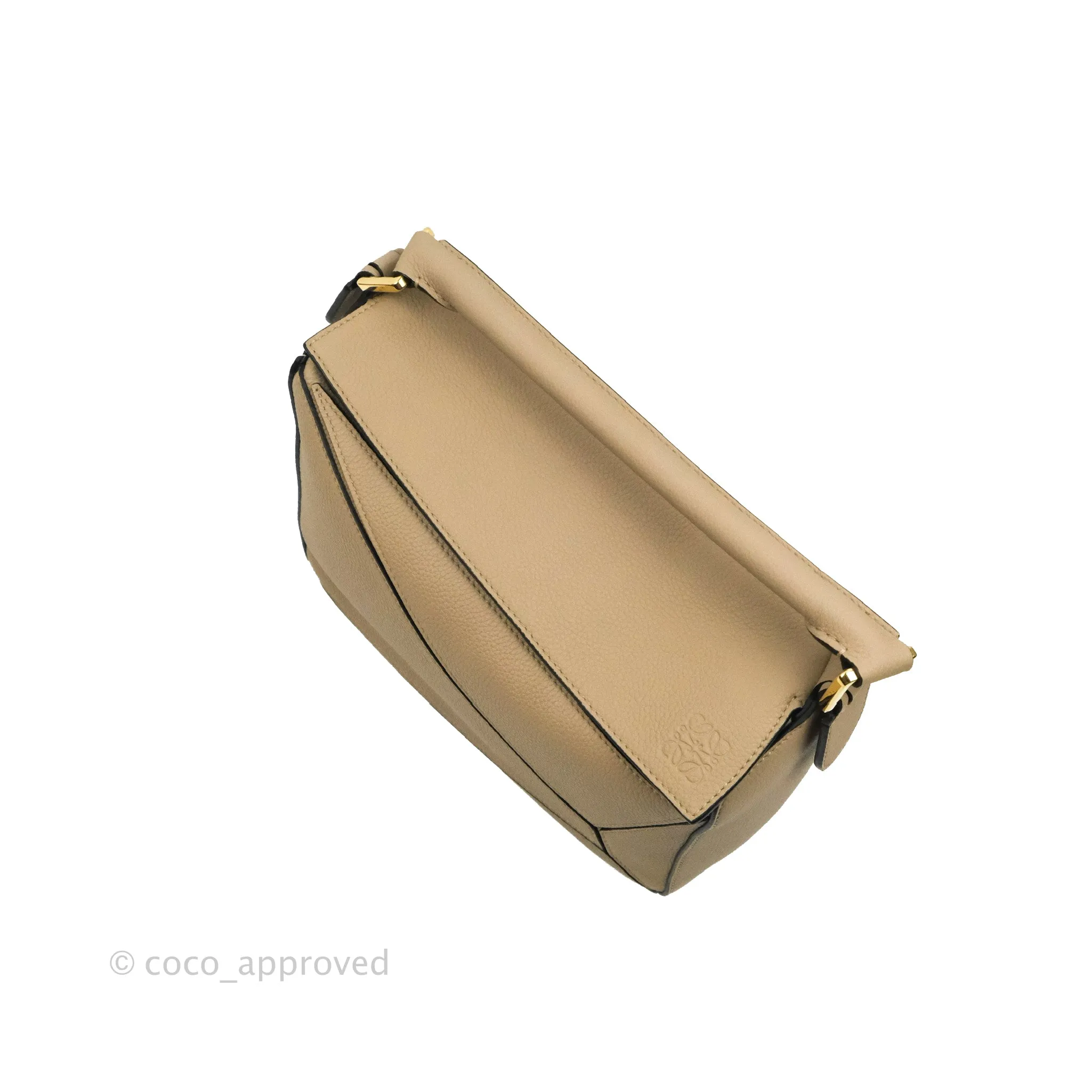 Loewe Small Puzzle Bag Sand Mink Grained Calfskin