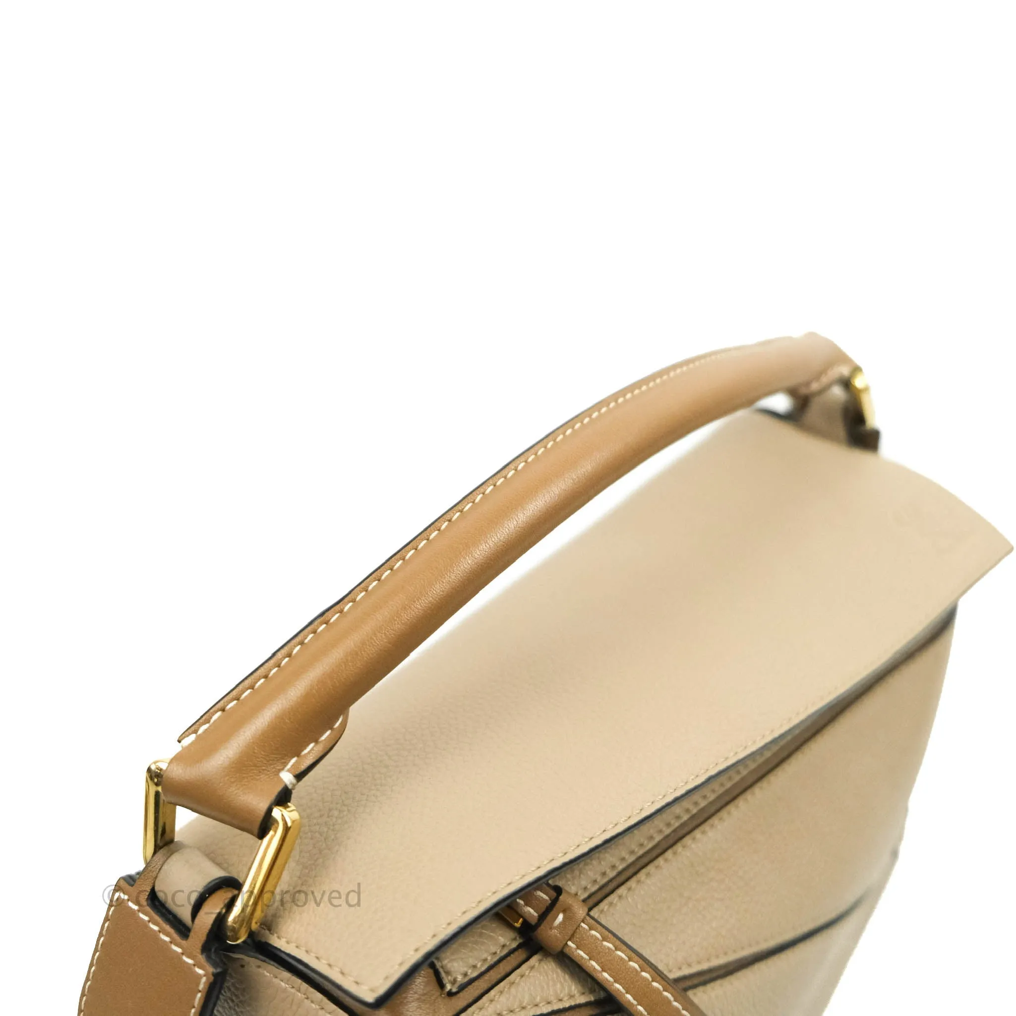 Loewe Small Puzzle Bag Sand Mink Grained Calfskin