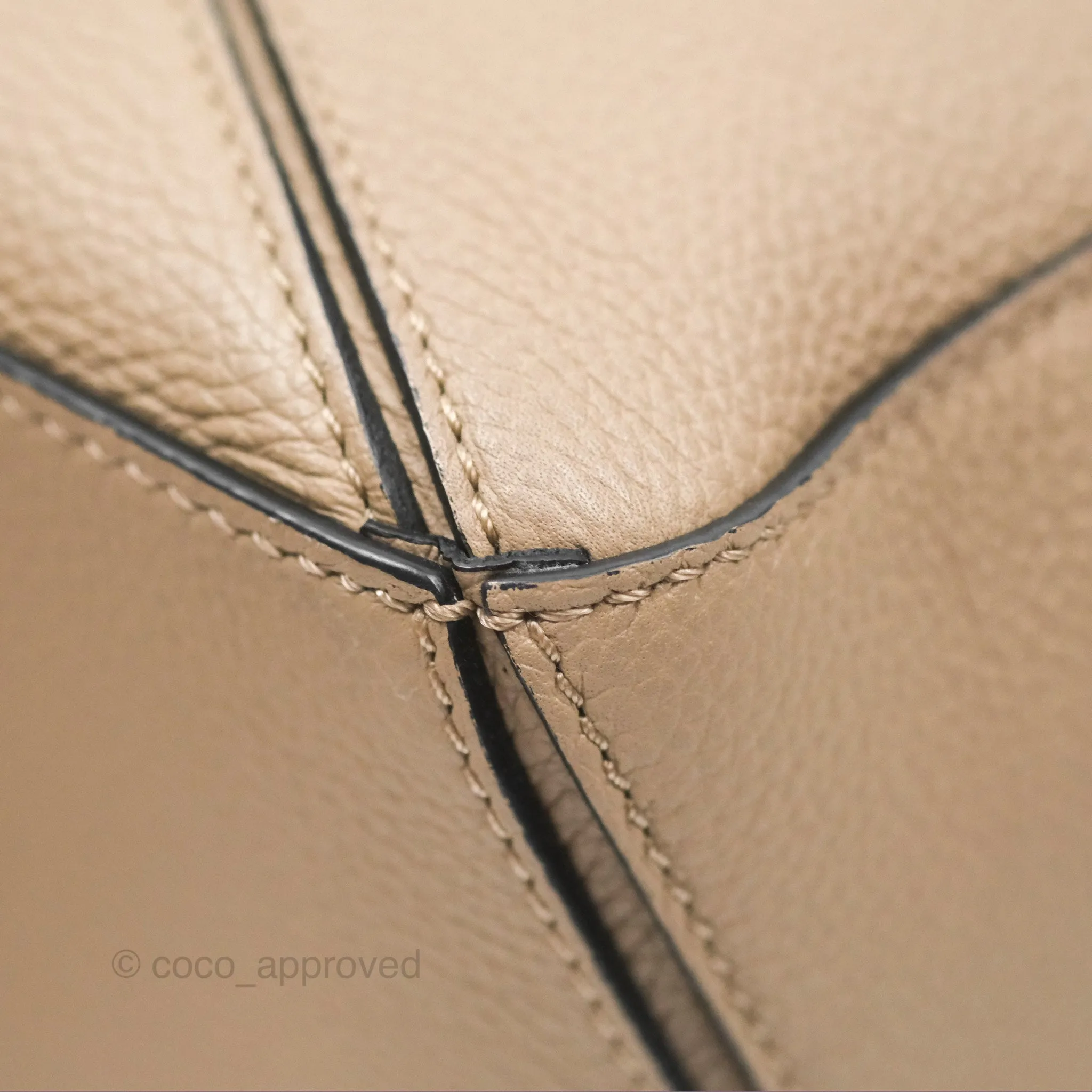 Loewe Small Puzzle Bag Sand Mink Grained Calfskin