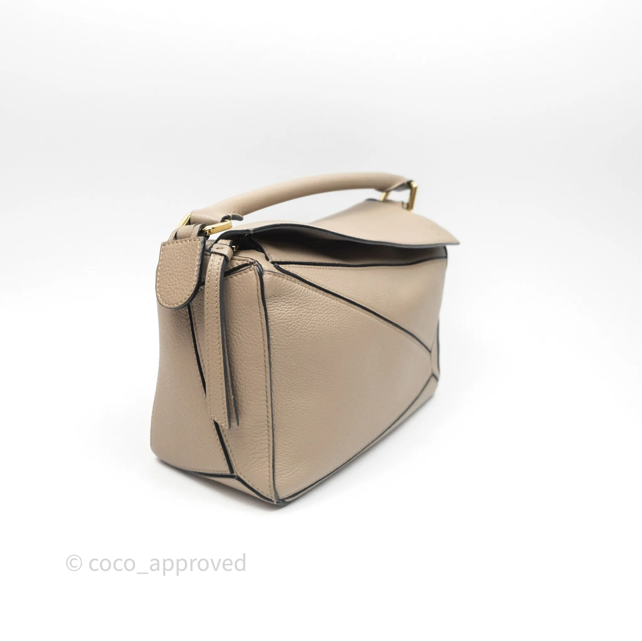 Loewe Small Puzzle Bag Sand Mink Grained Calfskin