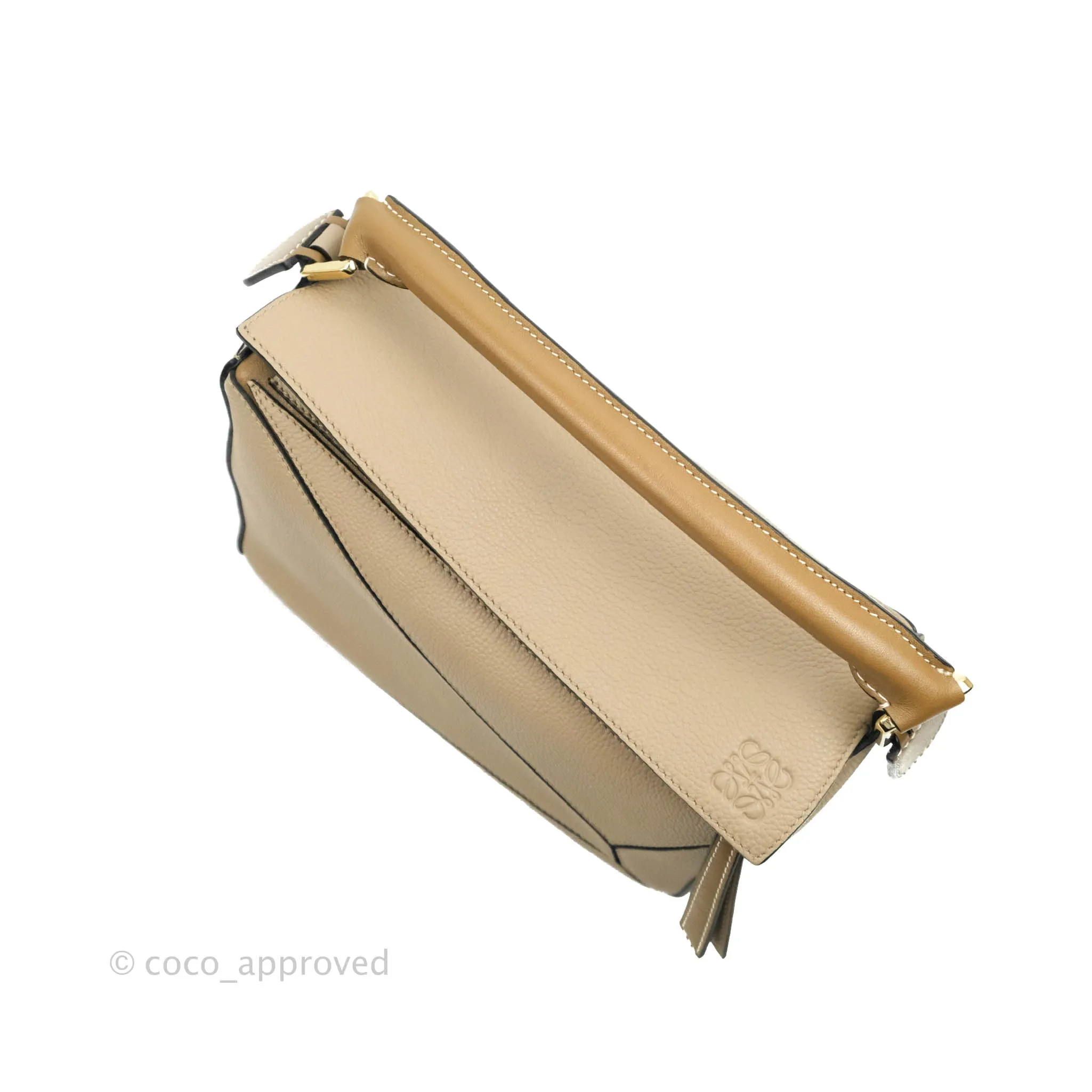 Loewe Small Puzzle Bag Sand Mink Grained Calfskin