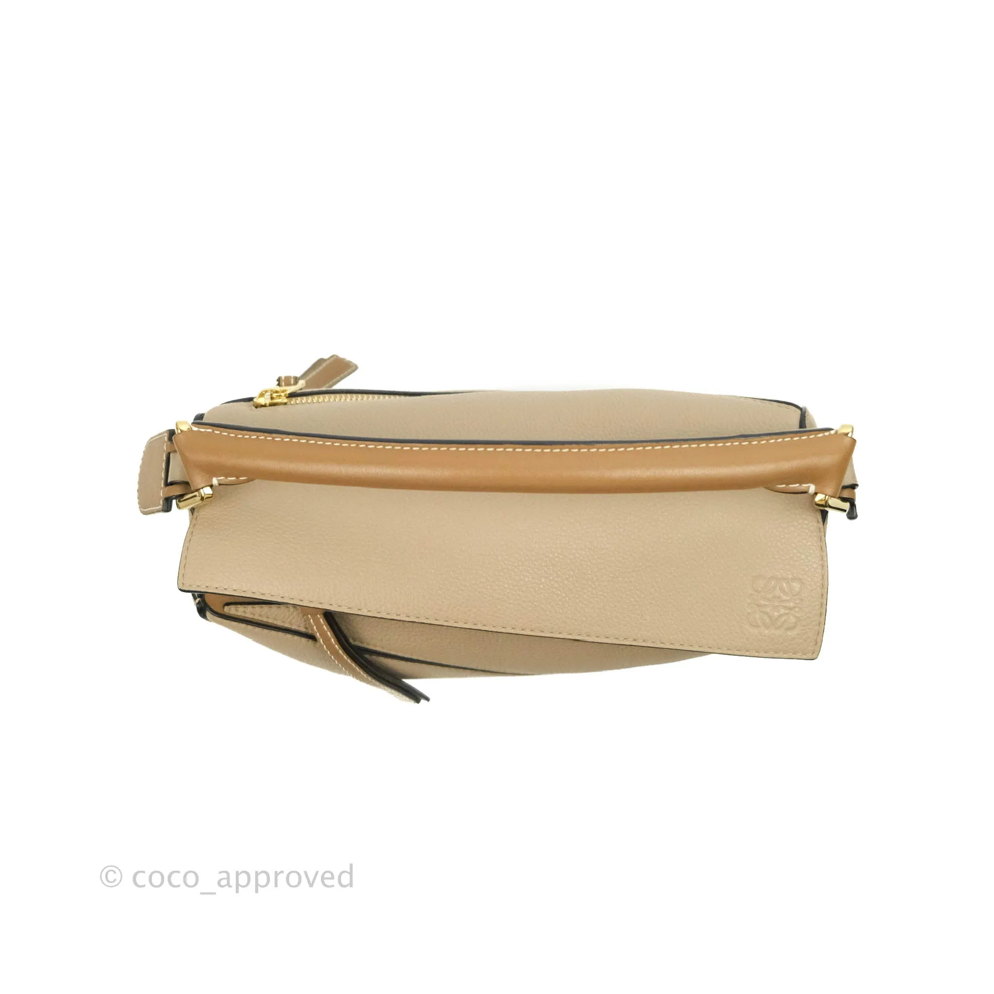 Loewe Small Puzzle Bag Sand Mink Grained Calfskin