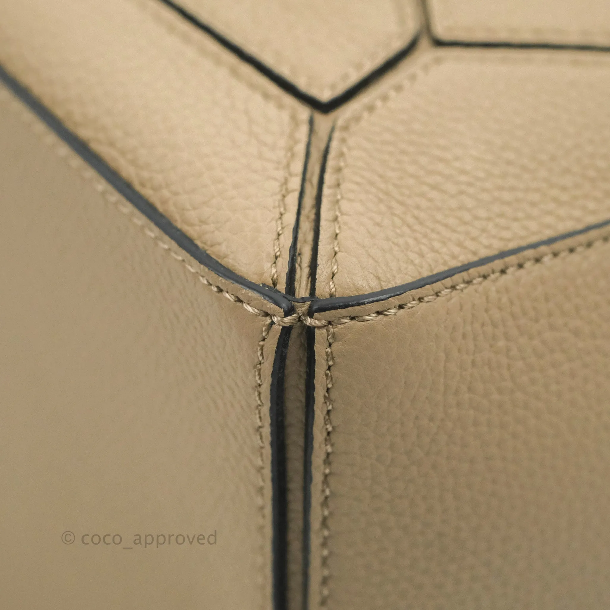 Loewe Small Puzzle Bag Sand Mink Grained Calfskin