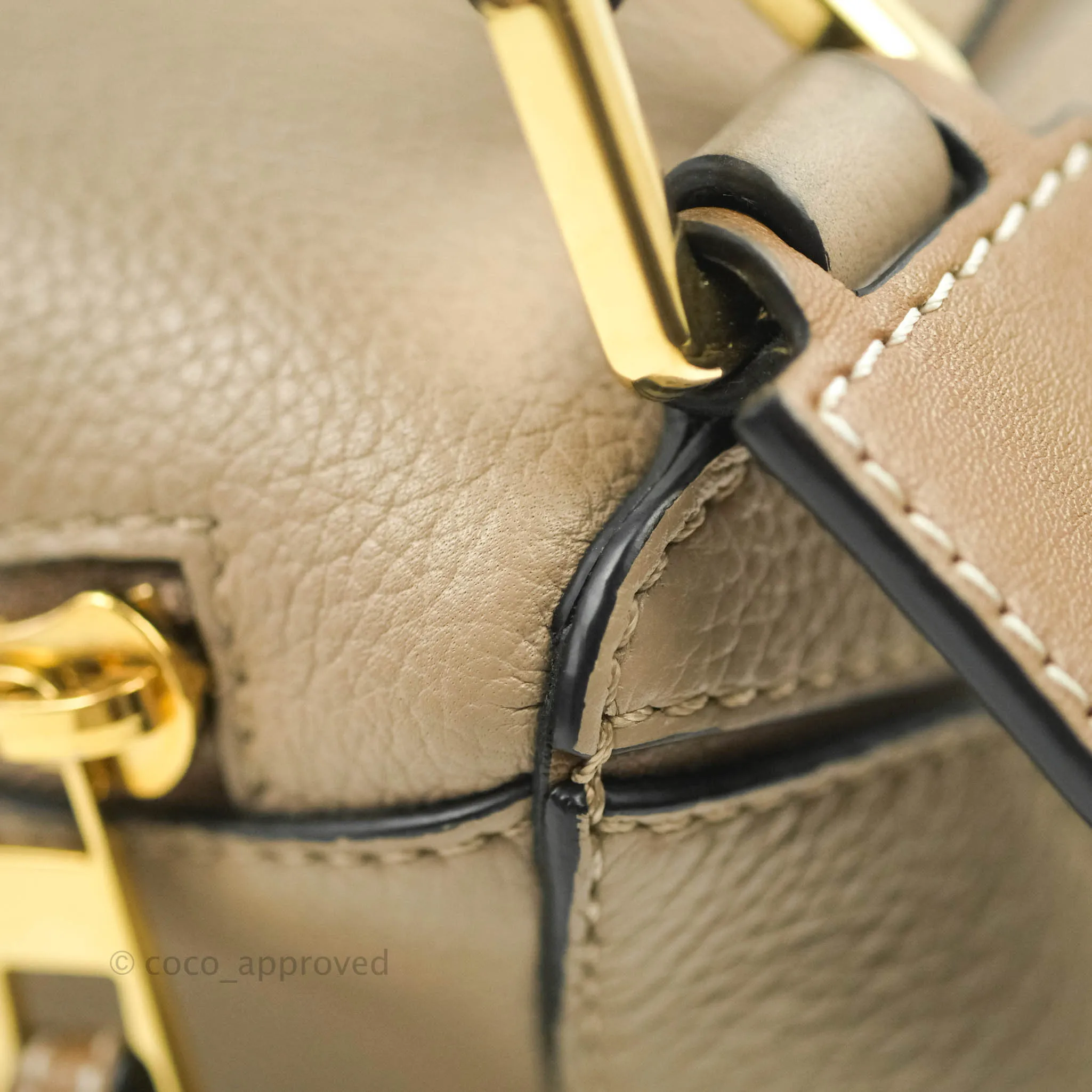 Loewe Small Puzzle Bag Sand Mink Grained Calfskin