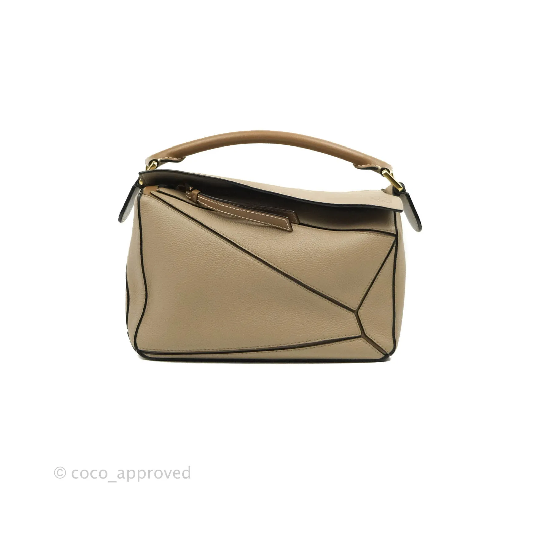 Loewe Small Puzzle Bag Sand Mink Grained Calfskin