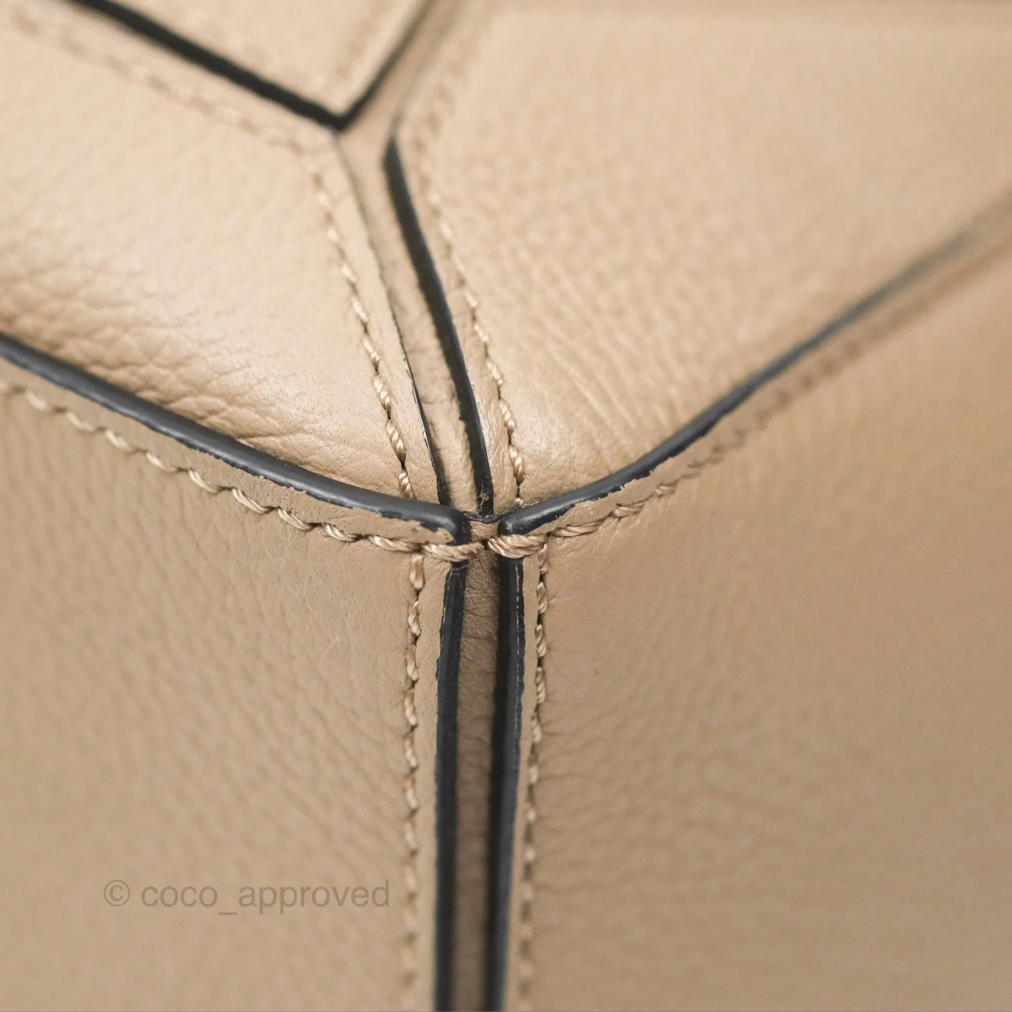 Loewe Small Puzzle Bag Sand Mink Grained Calfskin