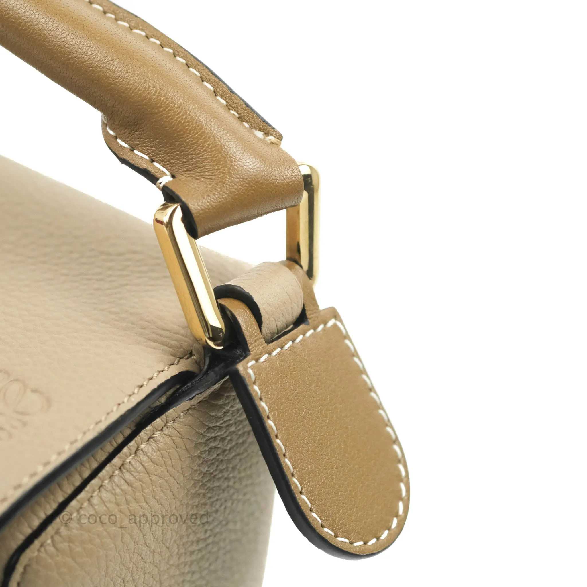 Loewe Small Puzzle Bag Sand Mink Grained Calfskin