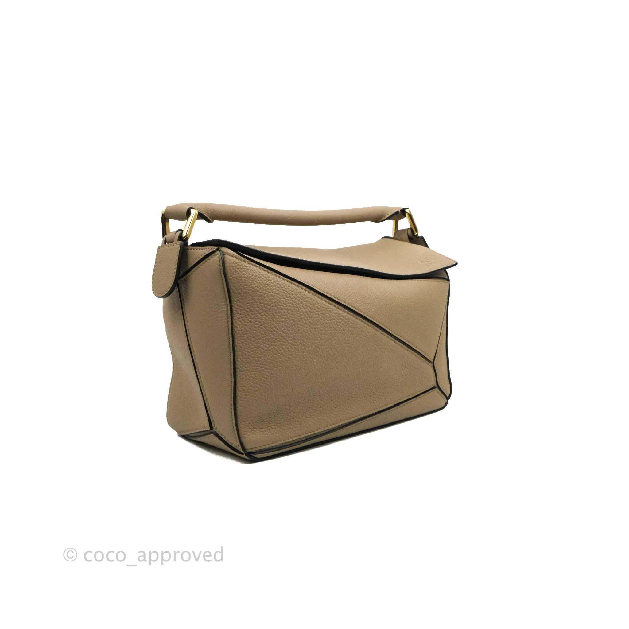 Loewe Small Puzzle Bag Sand Mink Grained Calfskin
