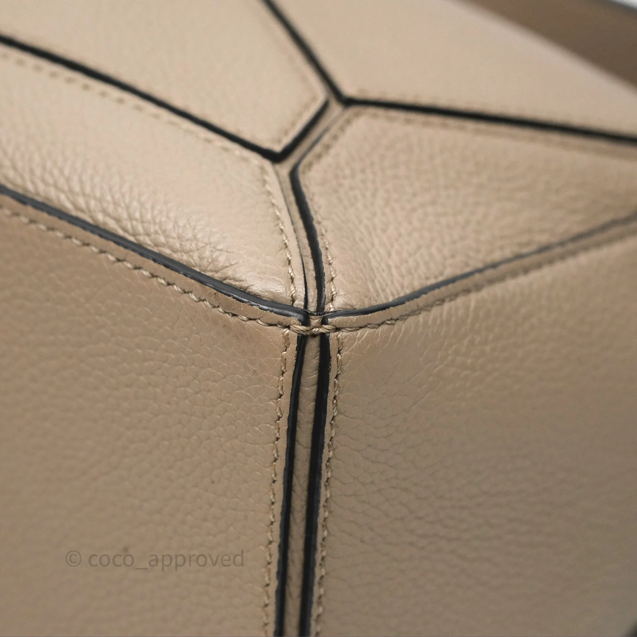 Loewe Small Puzzle Bag Sand Mink Grained Calfskin