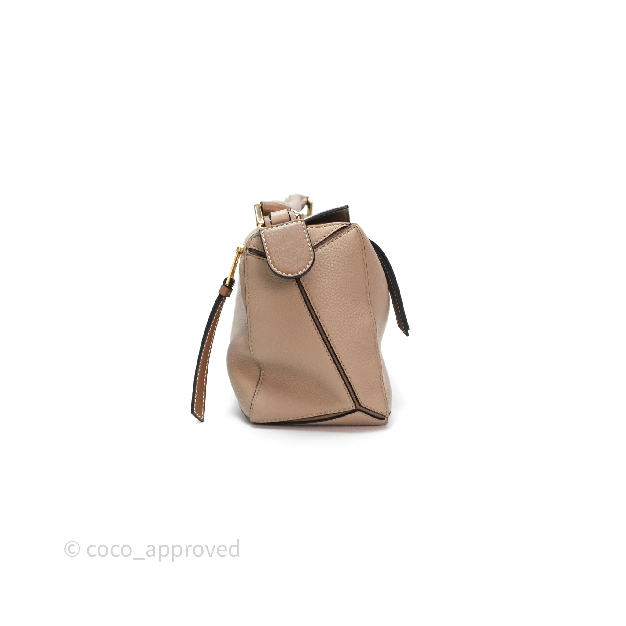 Loewe Small Puzzle Bag Sand Mink Grained Calfskin
