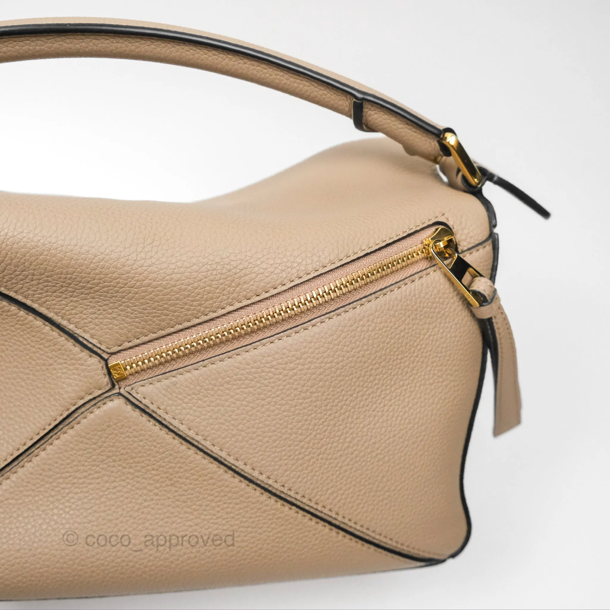 Loewe Small Puzzle Bag Sand Mink Grained Calfskin