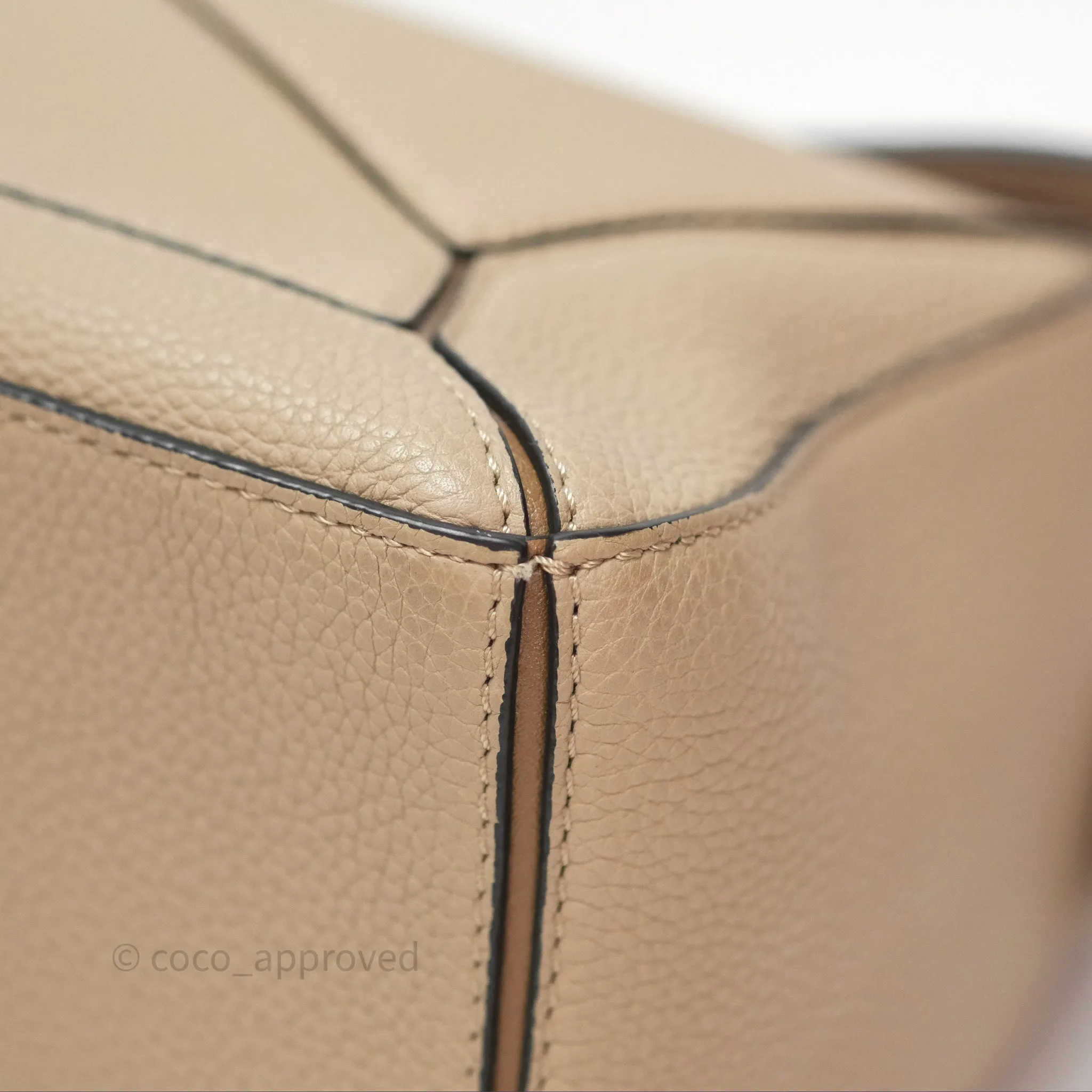 Loewe Small Puzzle Bag Sand Mink Grained Calfskin