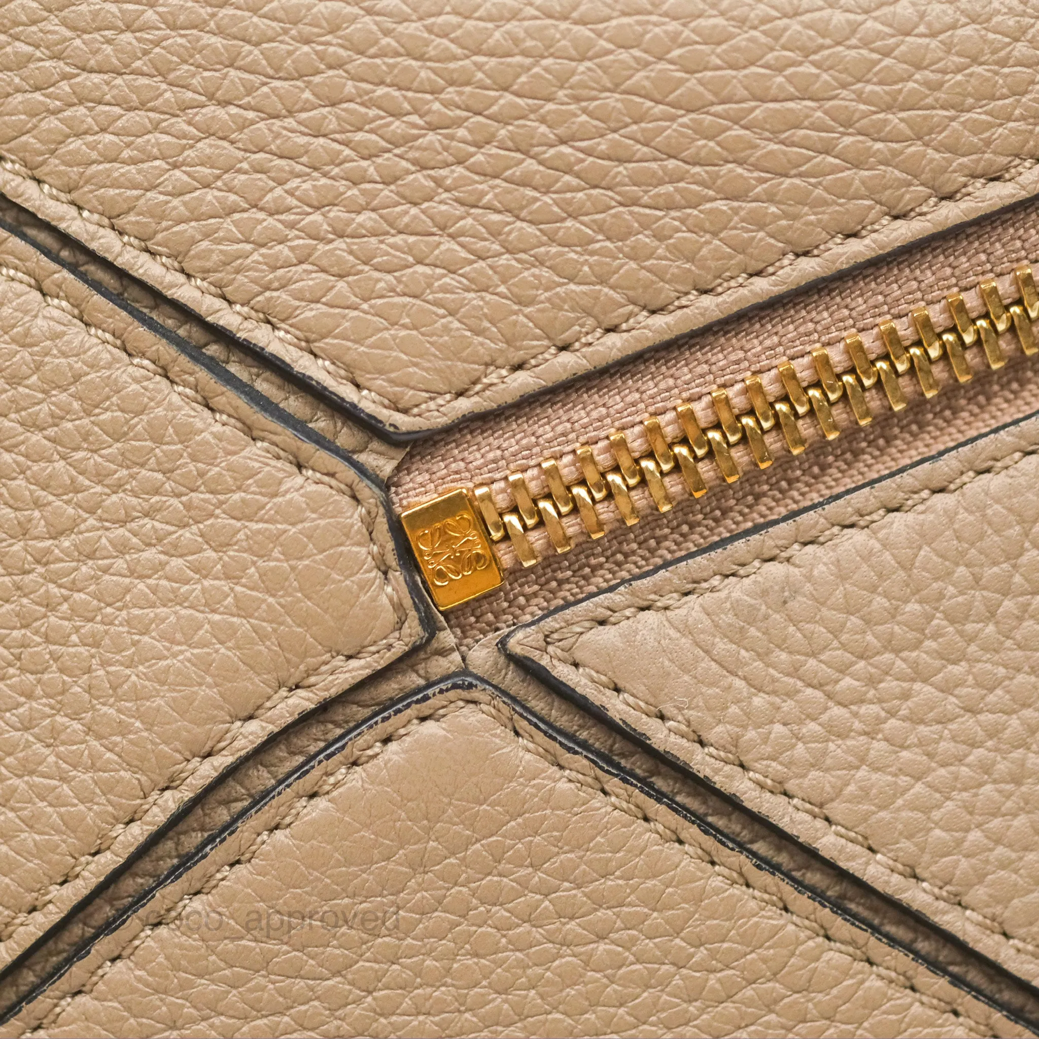 Loewe Small Puzzle Bag Sand Mink Grained Calfskin