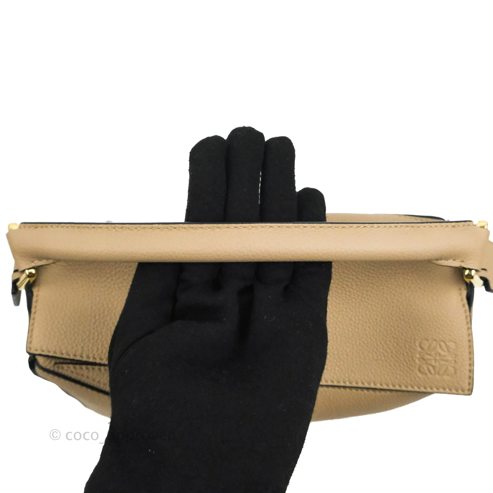 Loewe Small Puzzle Bag Sand Mink Grained Calfskin