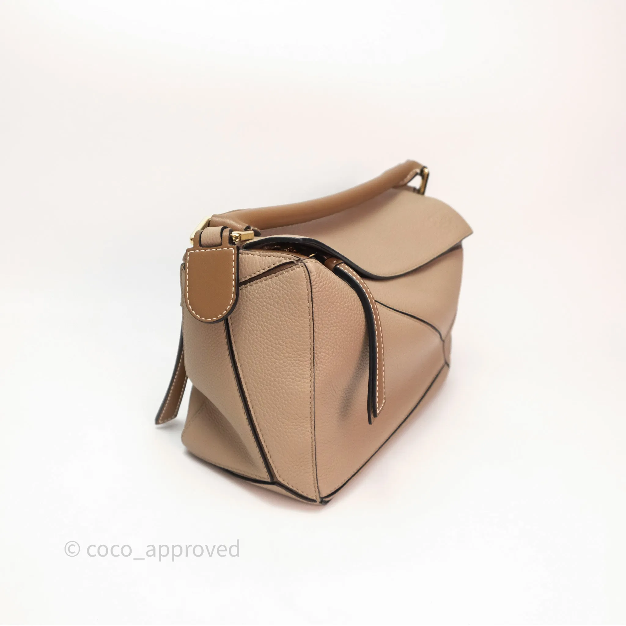Loewe Small Puzzle Bag Sand Mink Grained Calfskin
