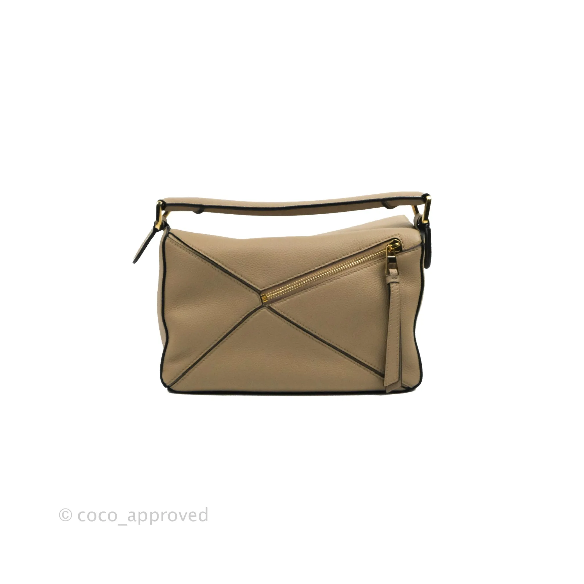 Loewe Small Puzzle Bag Sand Mink Grained Calfskin