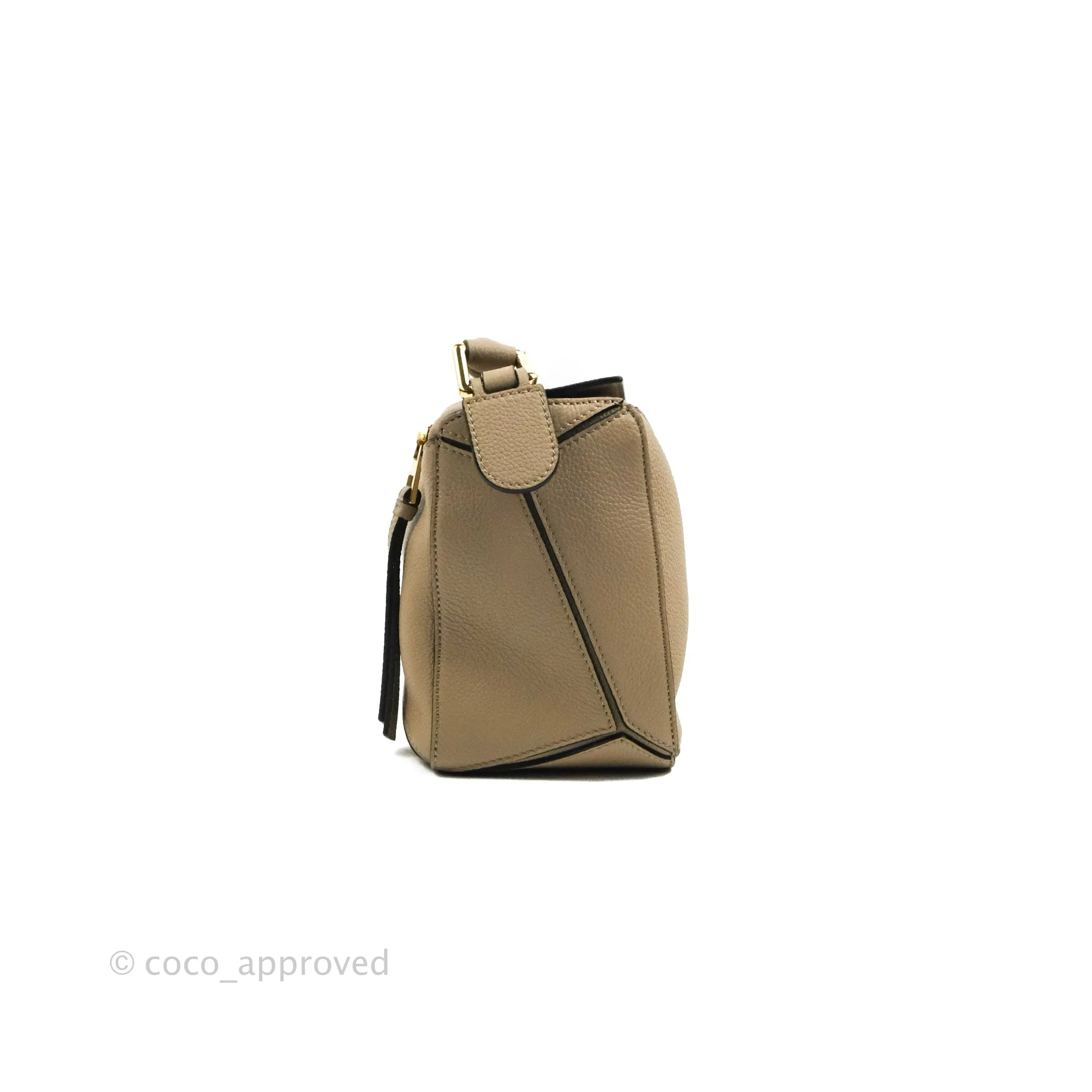 Loewe Small Puzzle Bag Sand Mink Grained Calfskin