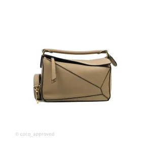 Loewe Small Puzzle Bag Sand Mink Grained Calfskin