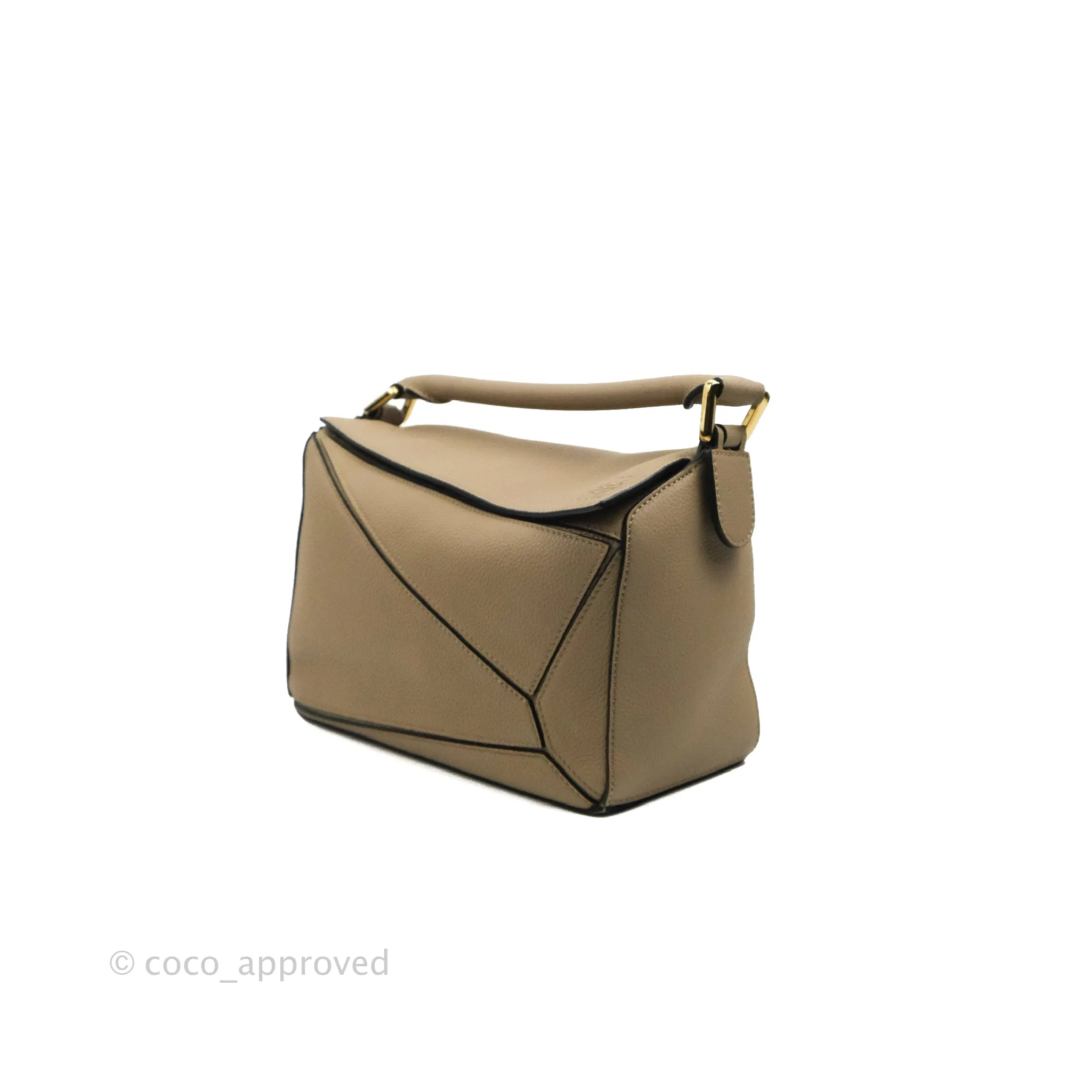 Loewe Small Puzzle Bag Sand Mink Grained Calfskin