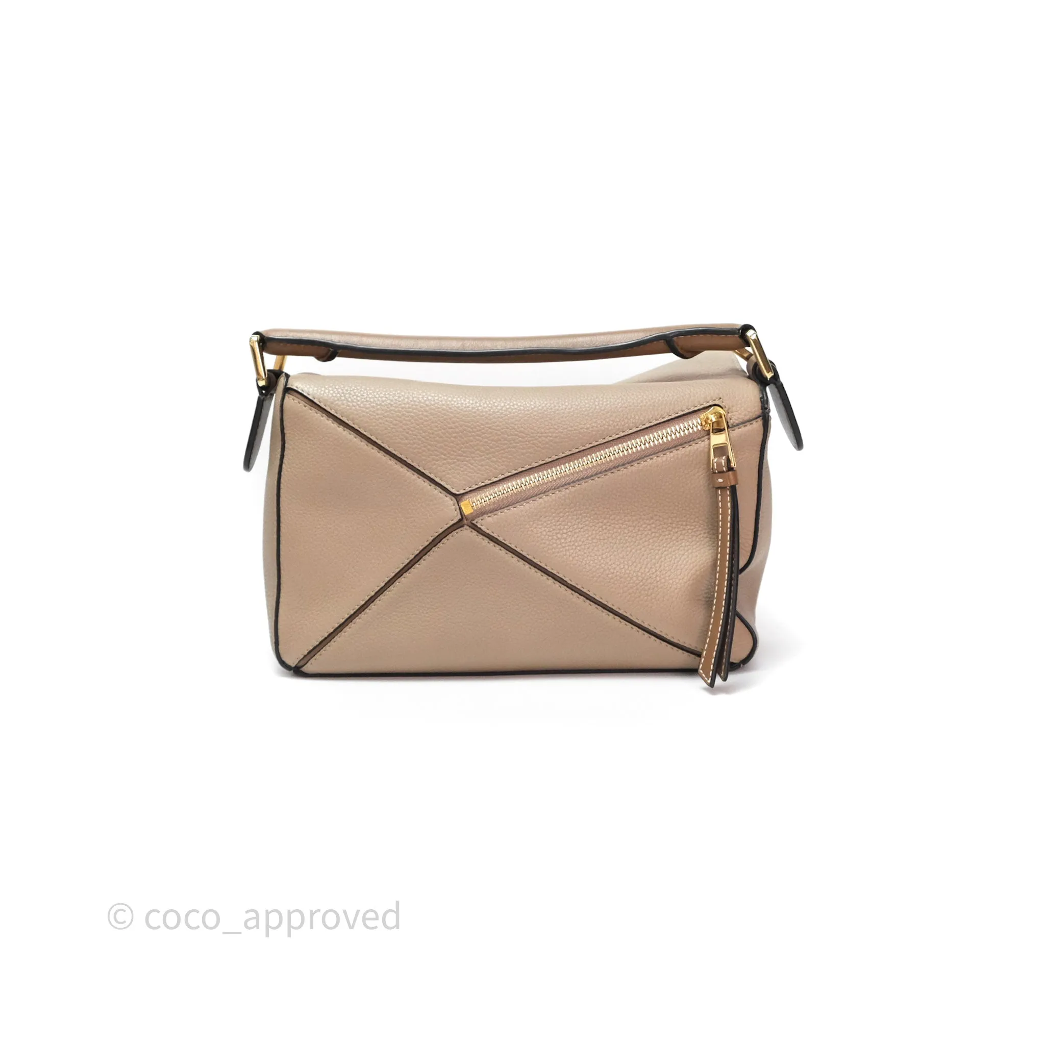Loewe Small Puzzle Bag Sand Mink Grained Calfskin