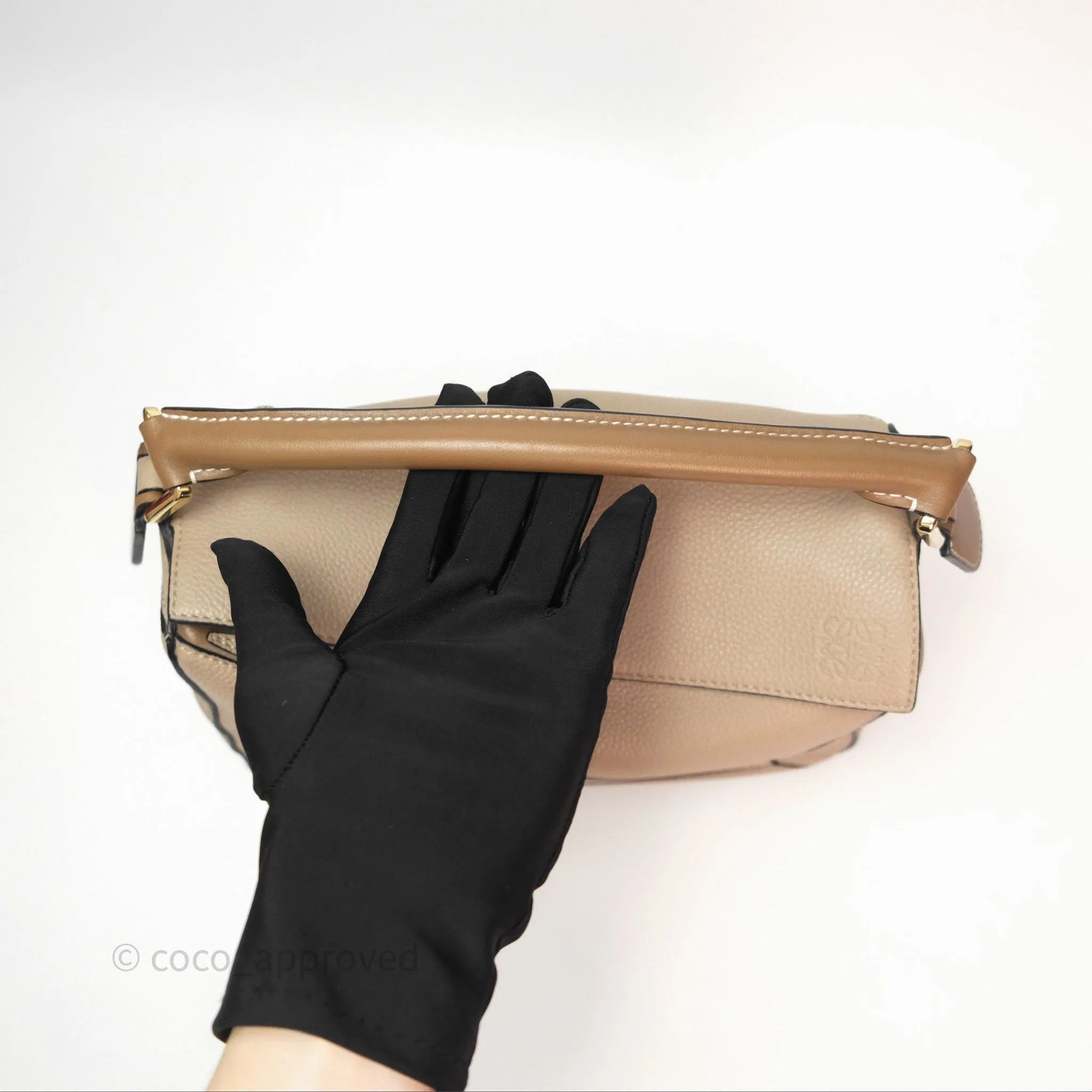 Loewe Small Puzzle Bag Sand Mink Grained Calfskin