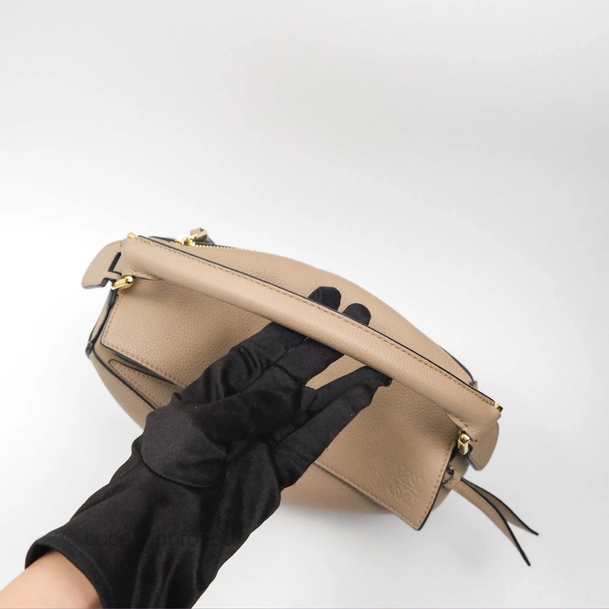 Loewe Small Puzzle Bag Sand Mink Grained Calfskin