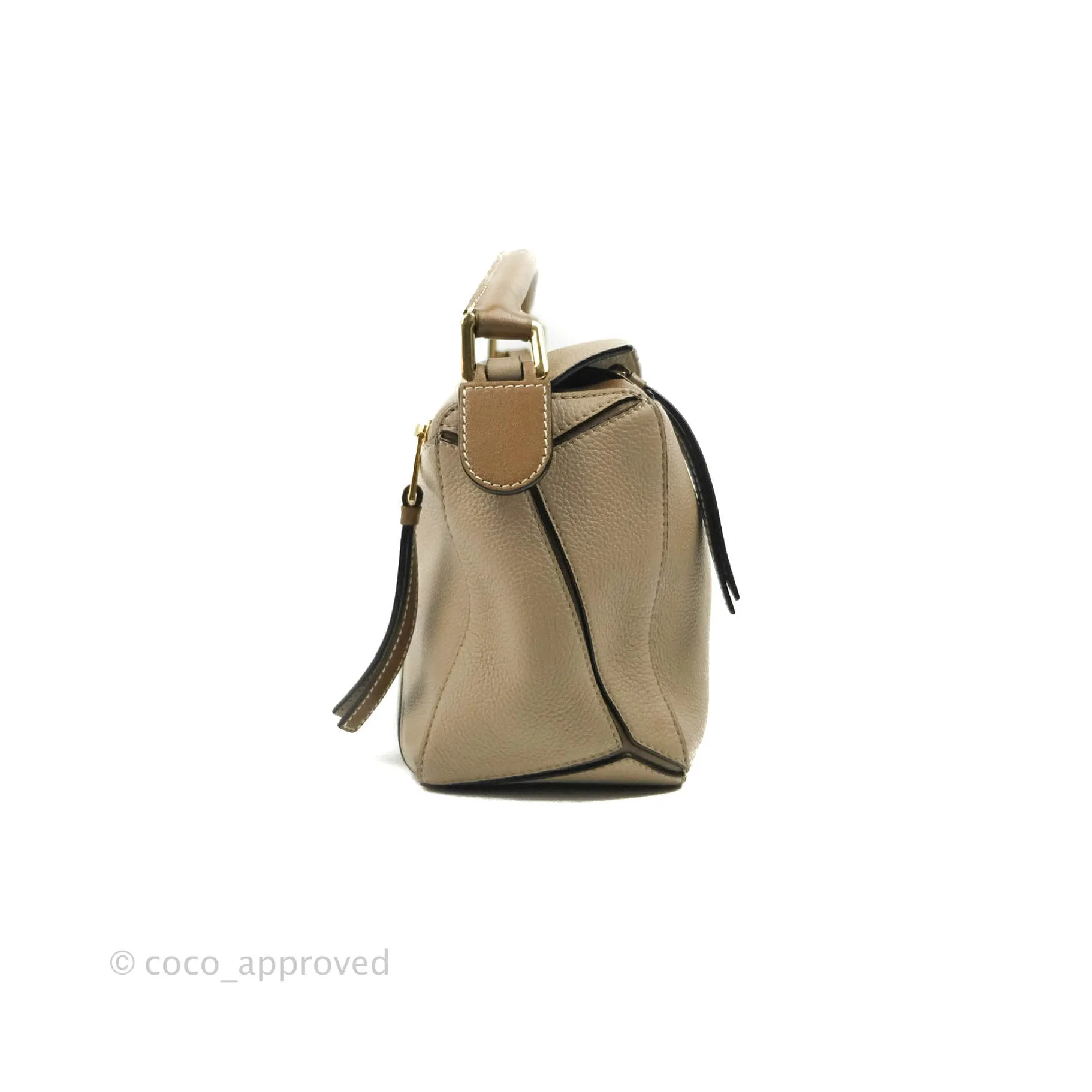 Loewe Small Puzzle Bag Sand Mink Grained Calfskin
