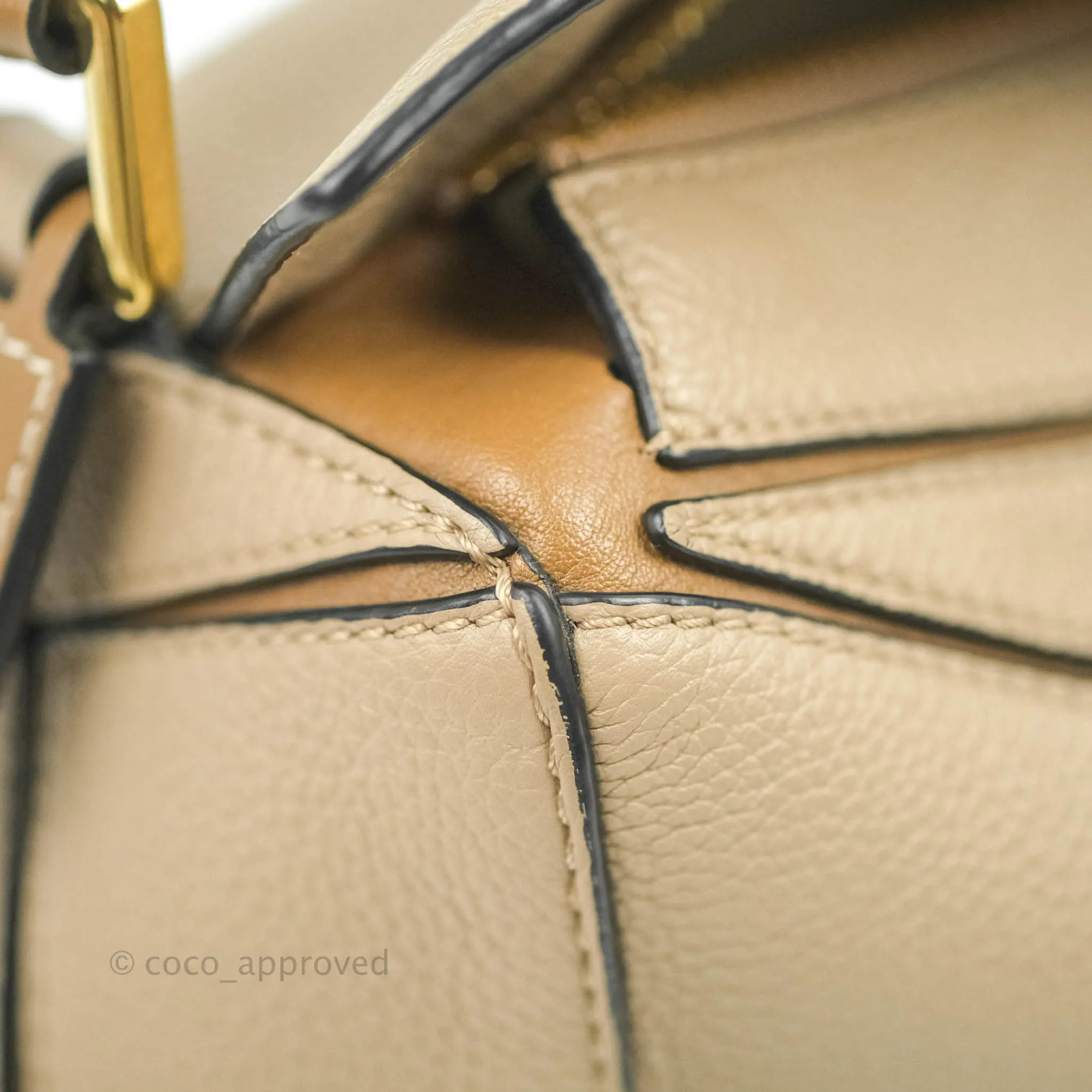 Loewe Small Puzzle Bag Sand Mink Grained Calfskin